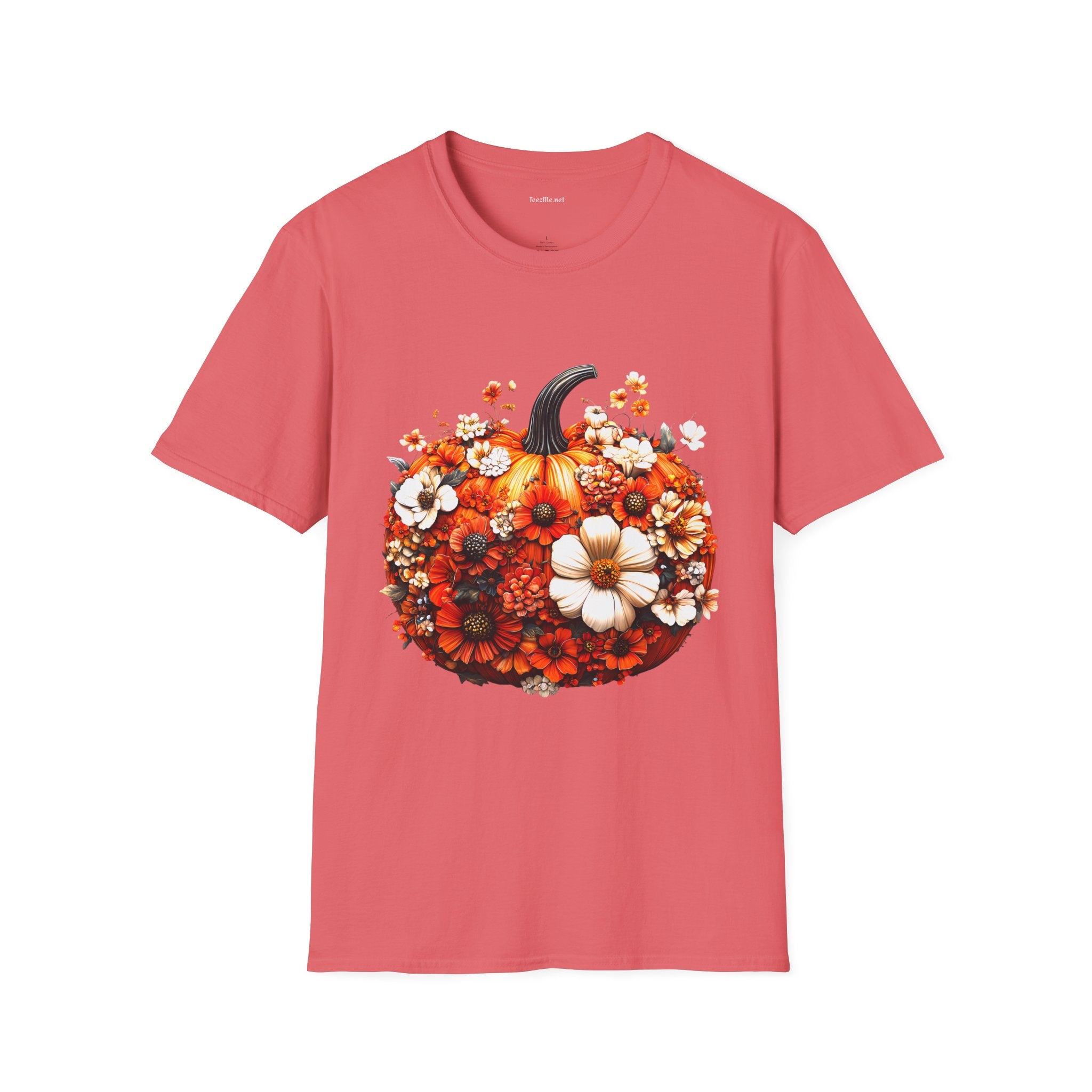 BOHO Floral Pumpkin - Unisex Softstyle T-Shirt 100% Cotton Graphic