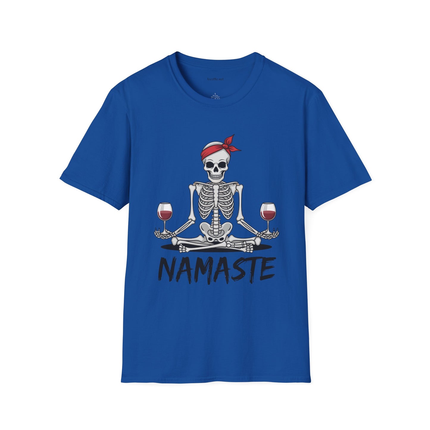 Namaste Skeleton - Unisex Softstyle T-Shirt 100% Cotton Graphic