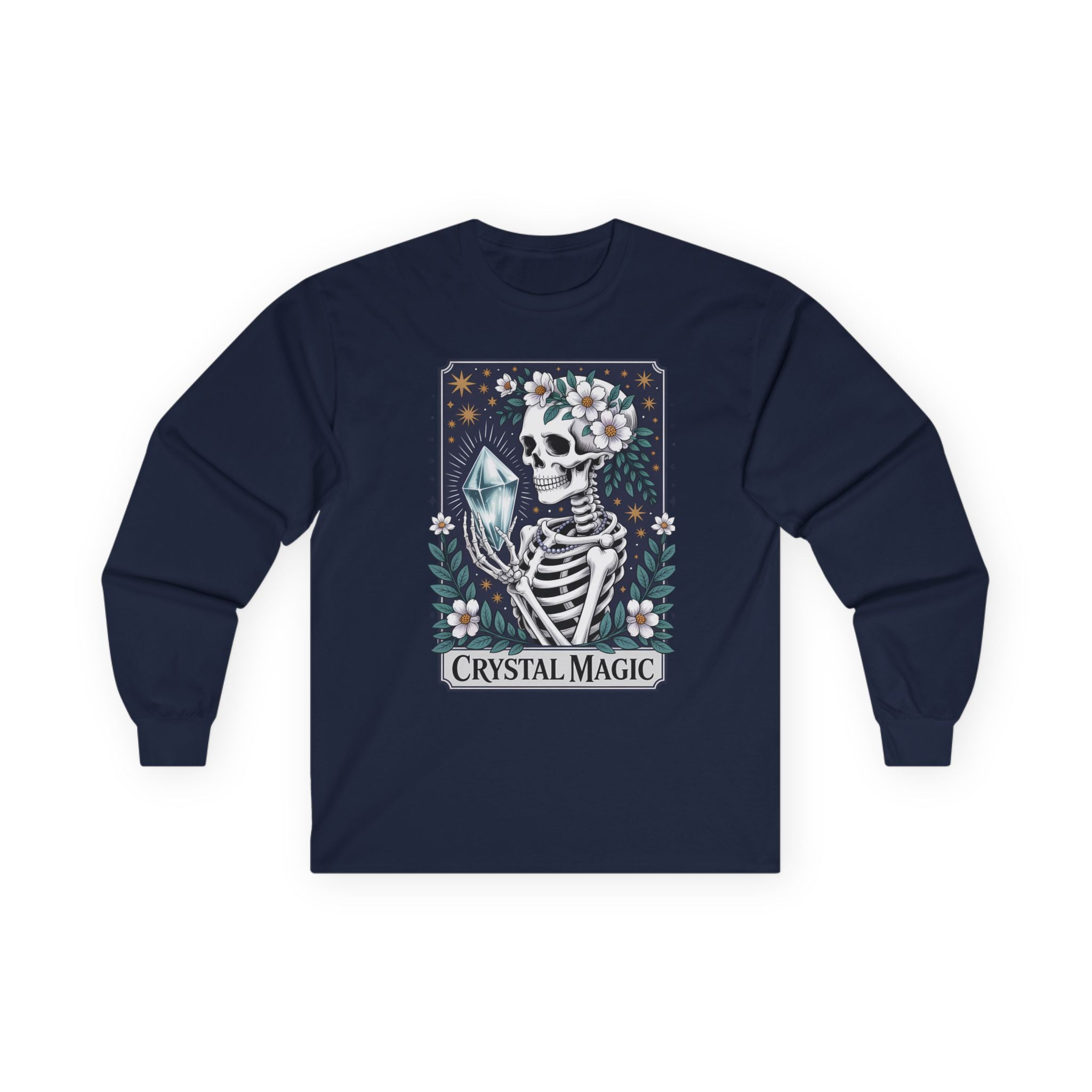 Crystal Magic Skeleton Unisex Ultra Cotton Long Sleeve Tee