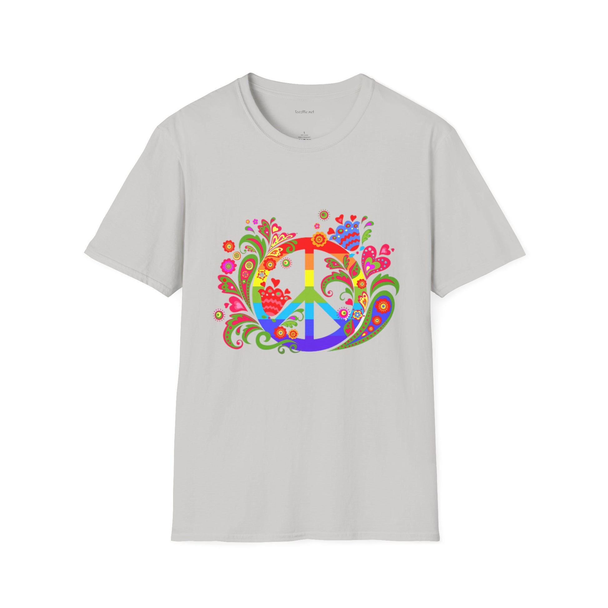 Peace sign illustration - Unisex Softstyle T-Shirt 100% Cotton Graphic
