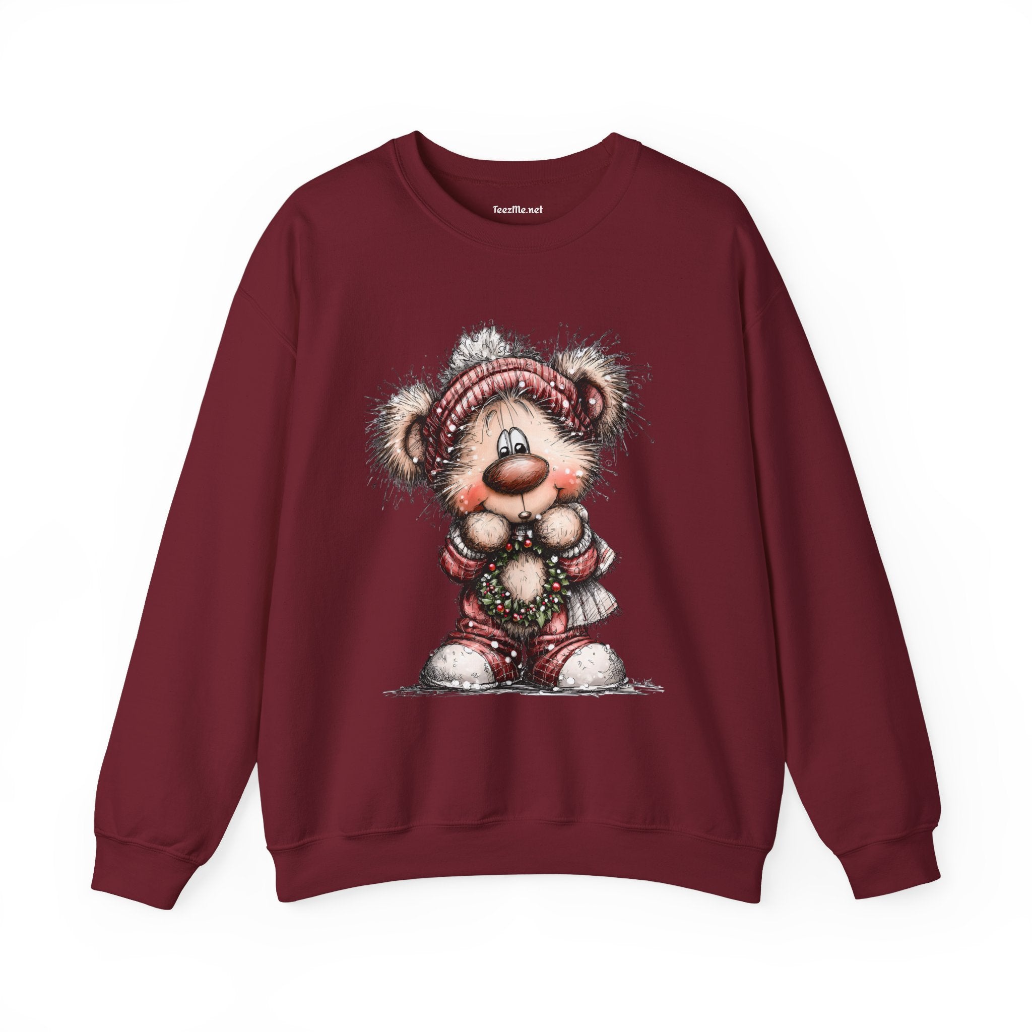 Whimsical Christmas Bear 01 Unisex Heavy Blend™ Crewneck Sweatshirt