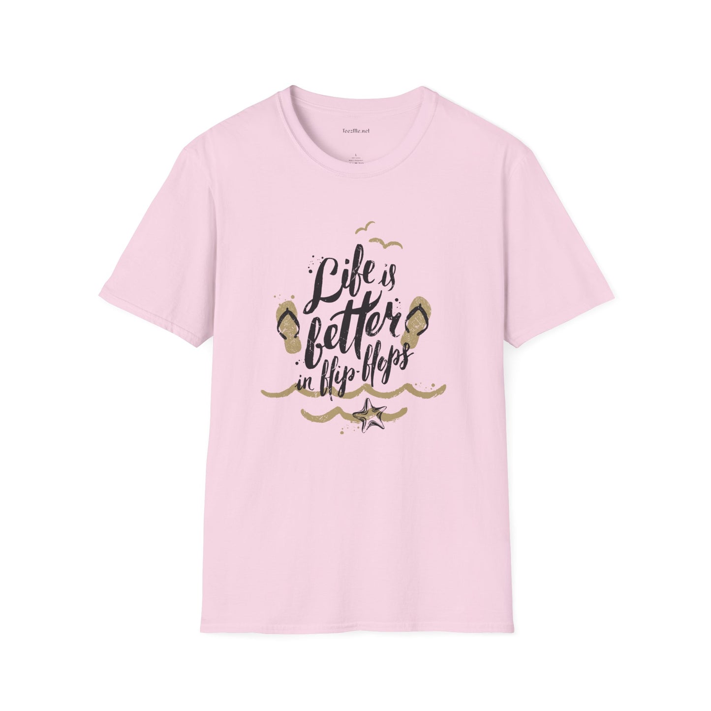 Life is better in Flip Flops - Unisex Softstyle T-Shirt 100% Cotton Graphic