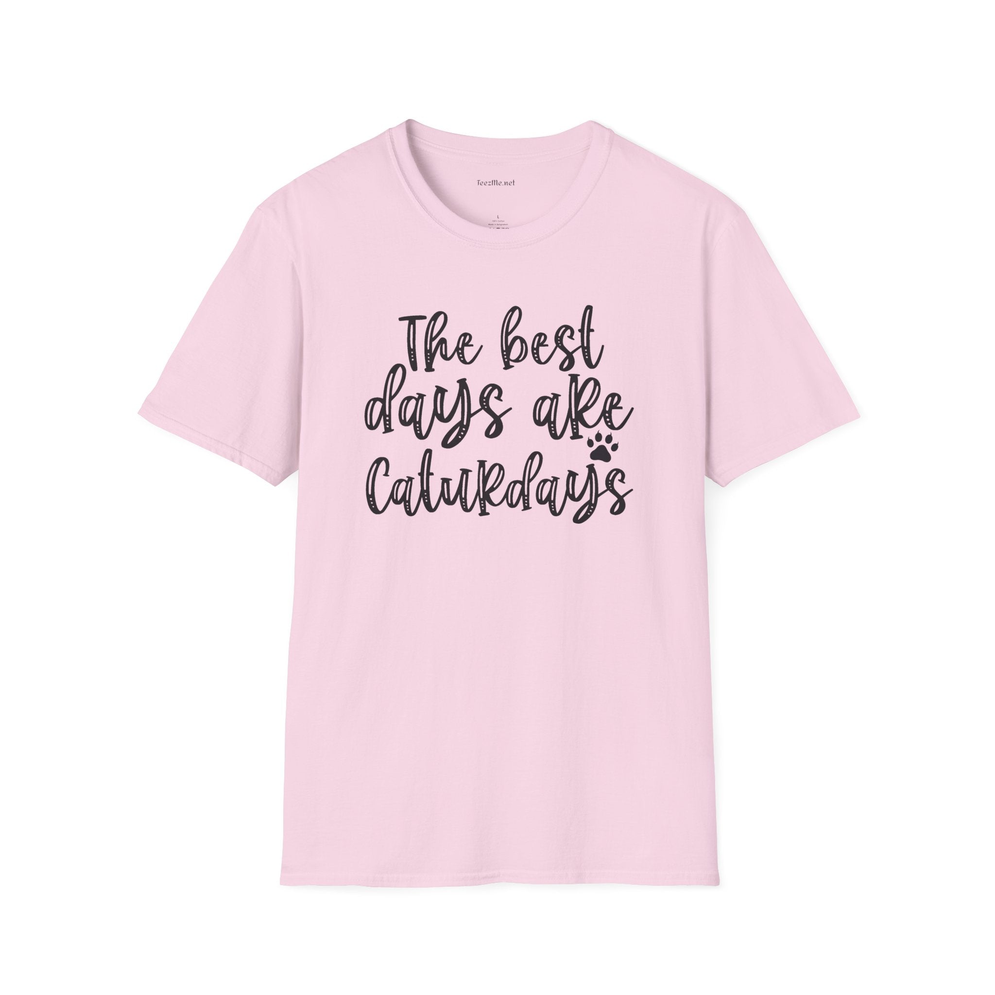 The best days are Caturdays Unisex SoftStyle T-Shirt 100% Cotton Graphic