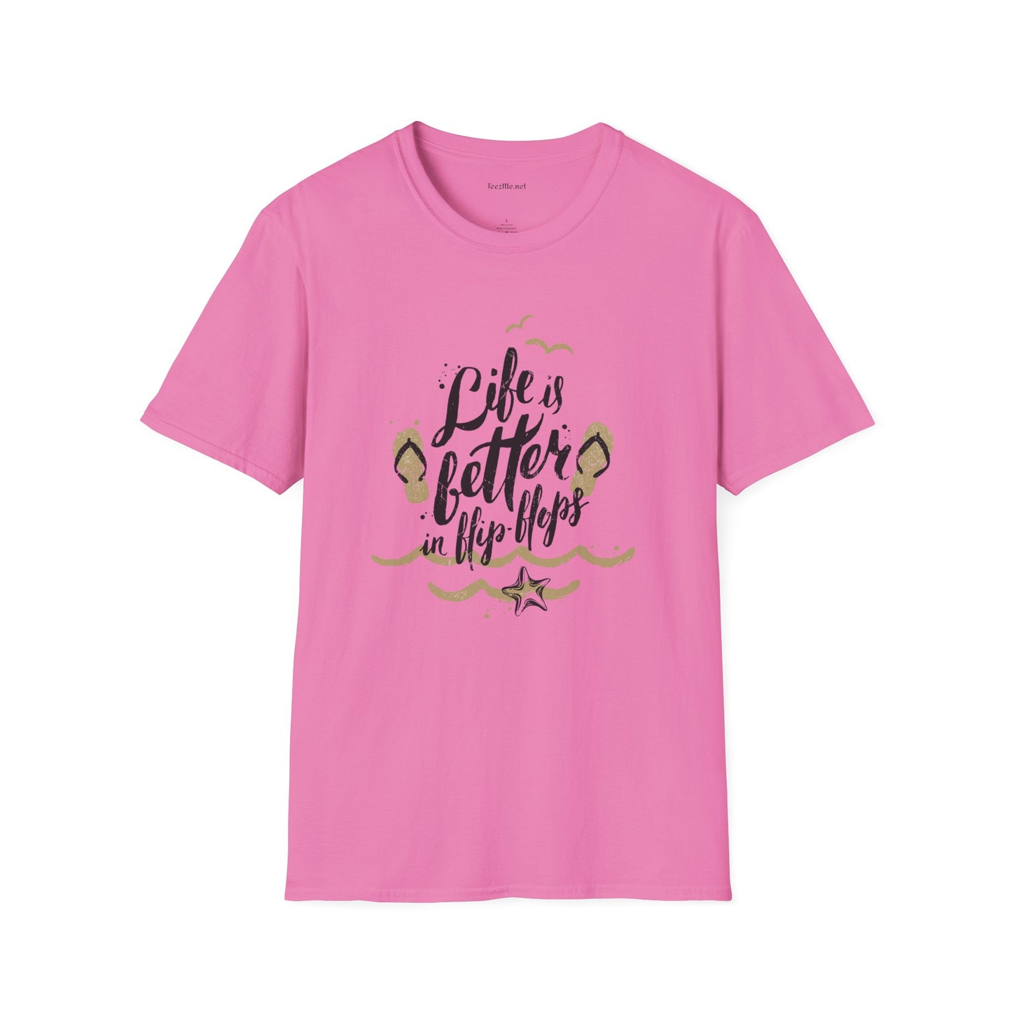 Life is better in Flip Flops - Unisex Softstyle T-Shirt 100% Cotton Graphic