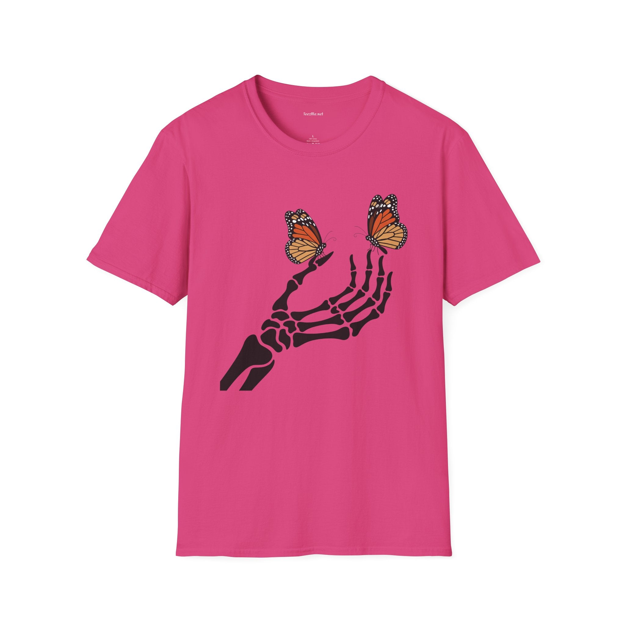 Hand with Butterfly - Unisex Softstyle T-Shirt 100% Cotton Graphic
