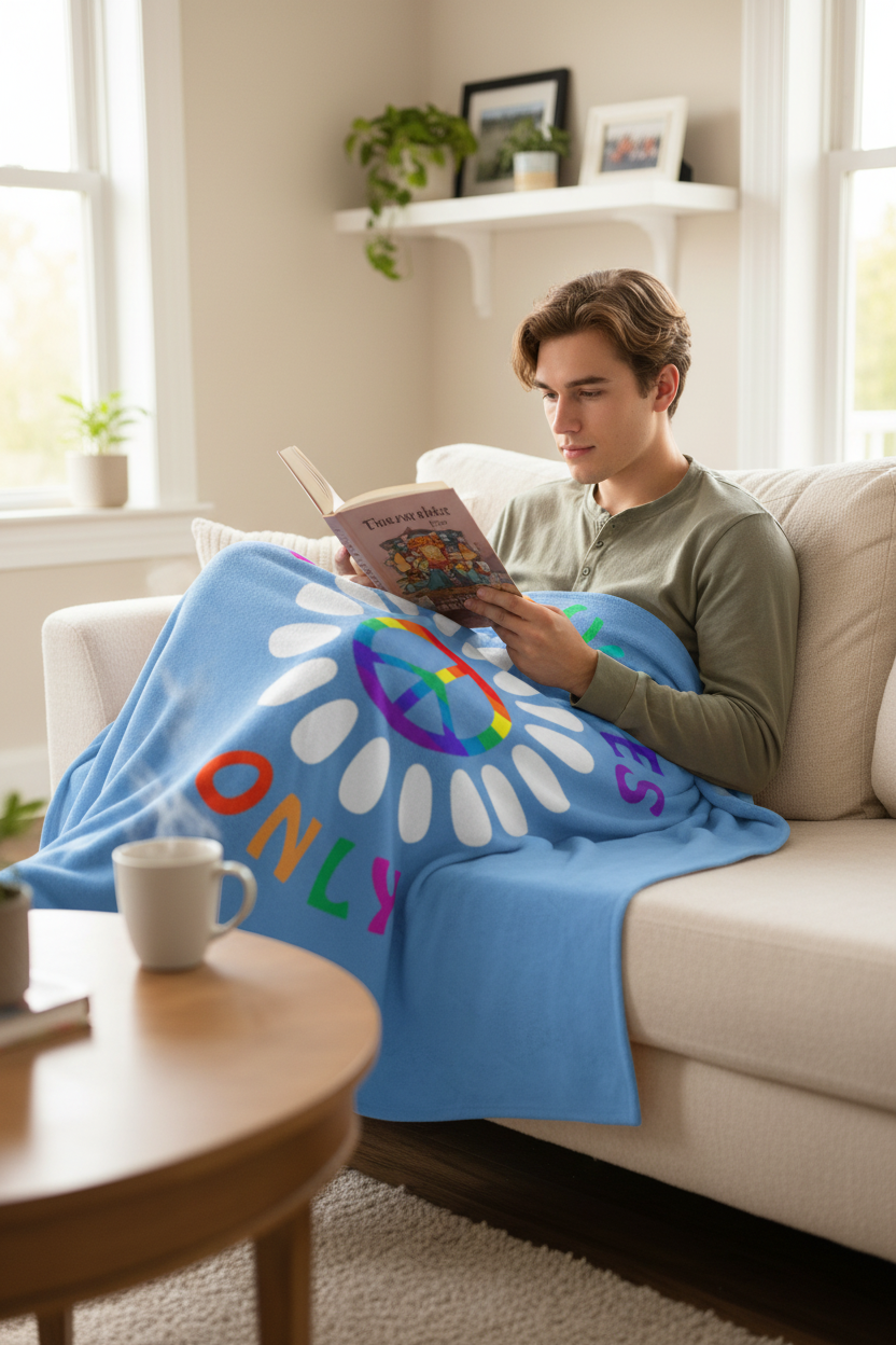Good Vibes Velveteen Plush Blanket