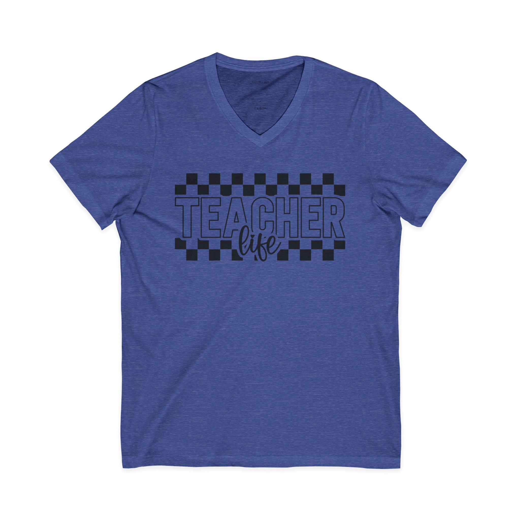 Teacher Life Unisex Jersey Short Sleeve V-Neck Tee