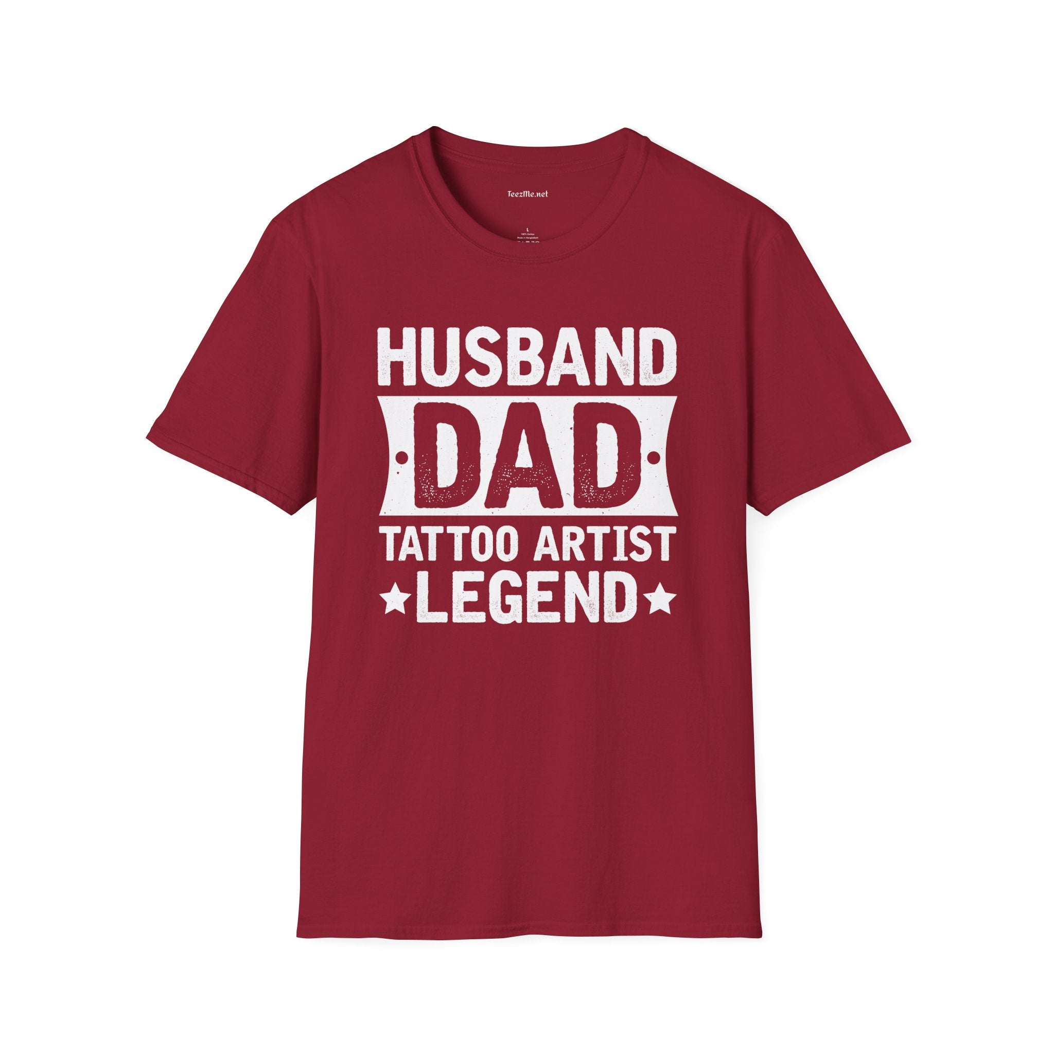 Husband DAD Tattoo Artist Unisex Soft Style T-Shirt 100% Cotton Graphic