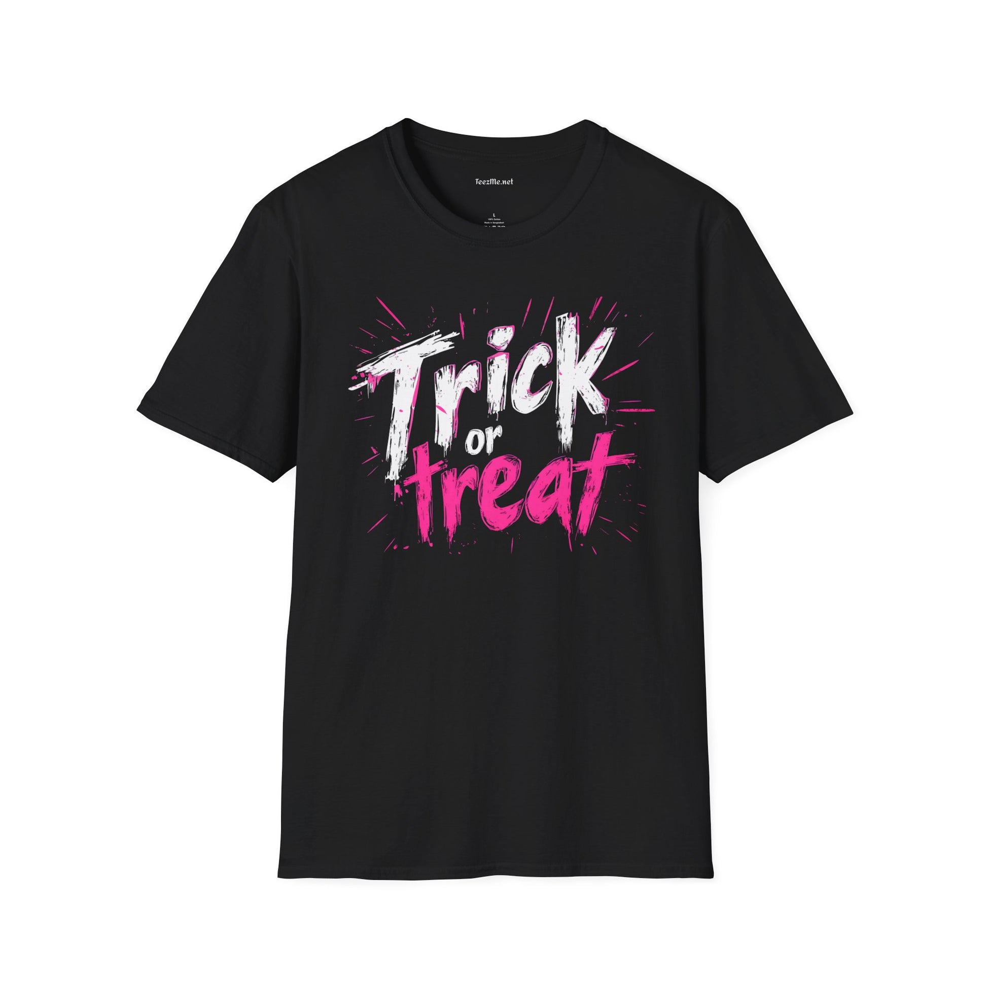 Trick or Treat Unisex Soft T-Shirt 100% Cotton Graphic