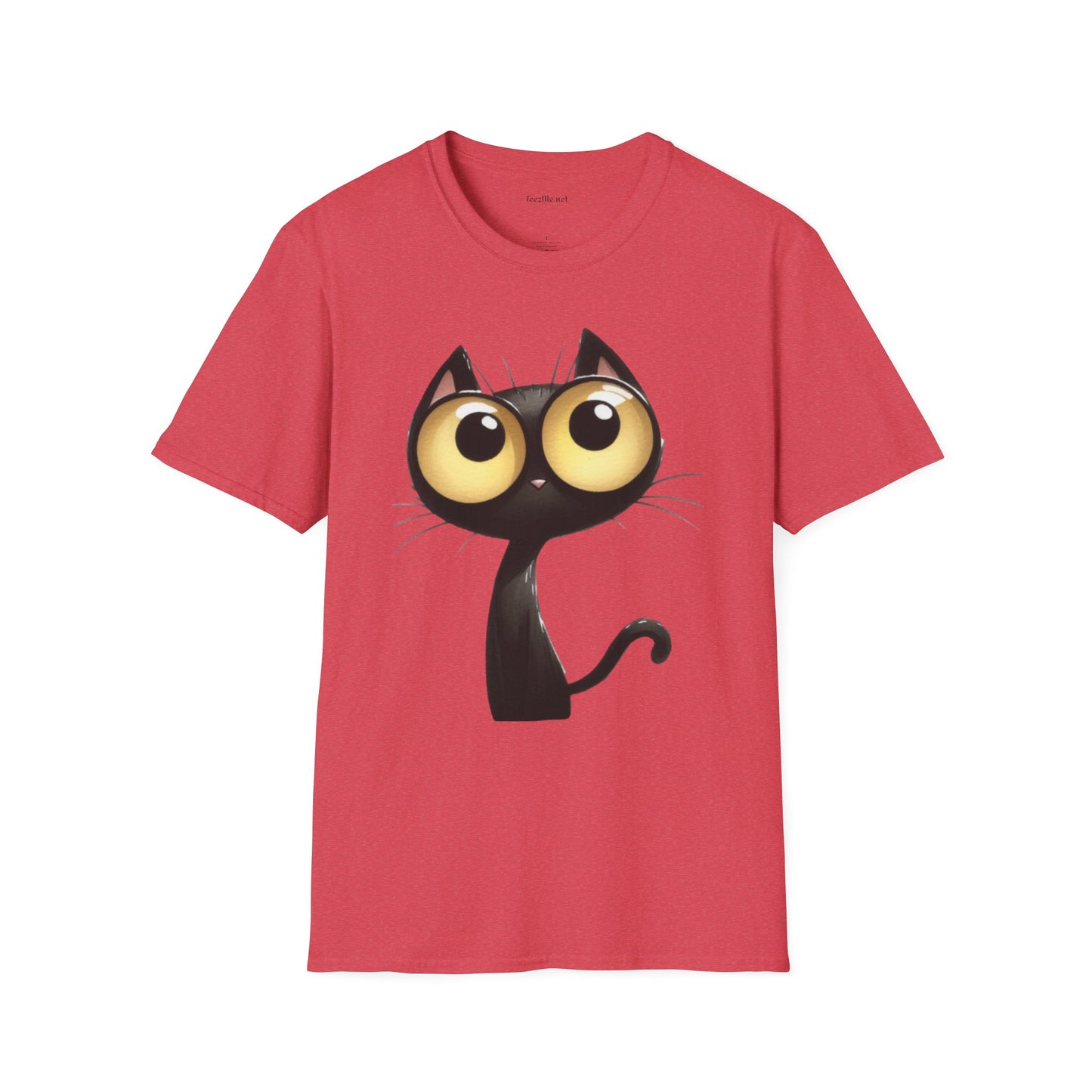 Crazy Cat 2 Unisex SoftStyle T-Shirt 100% Cotton Graphic