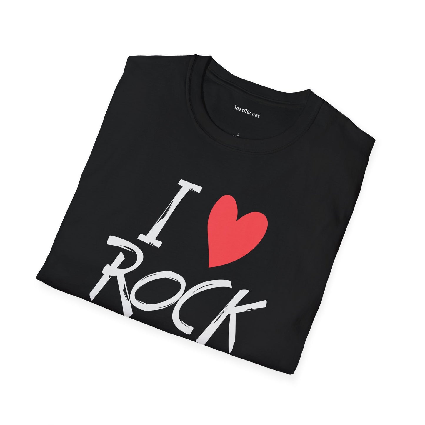 I Love Rock N Roll (heart) Unisex Softstyle T-Shirt 100% Cotton Graphic
