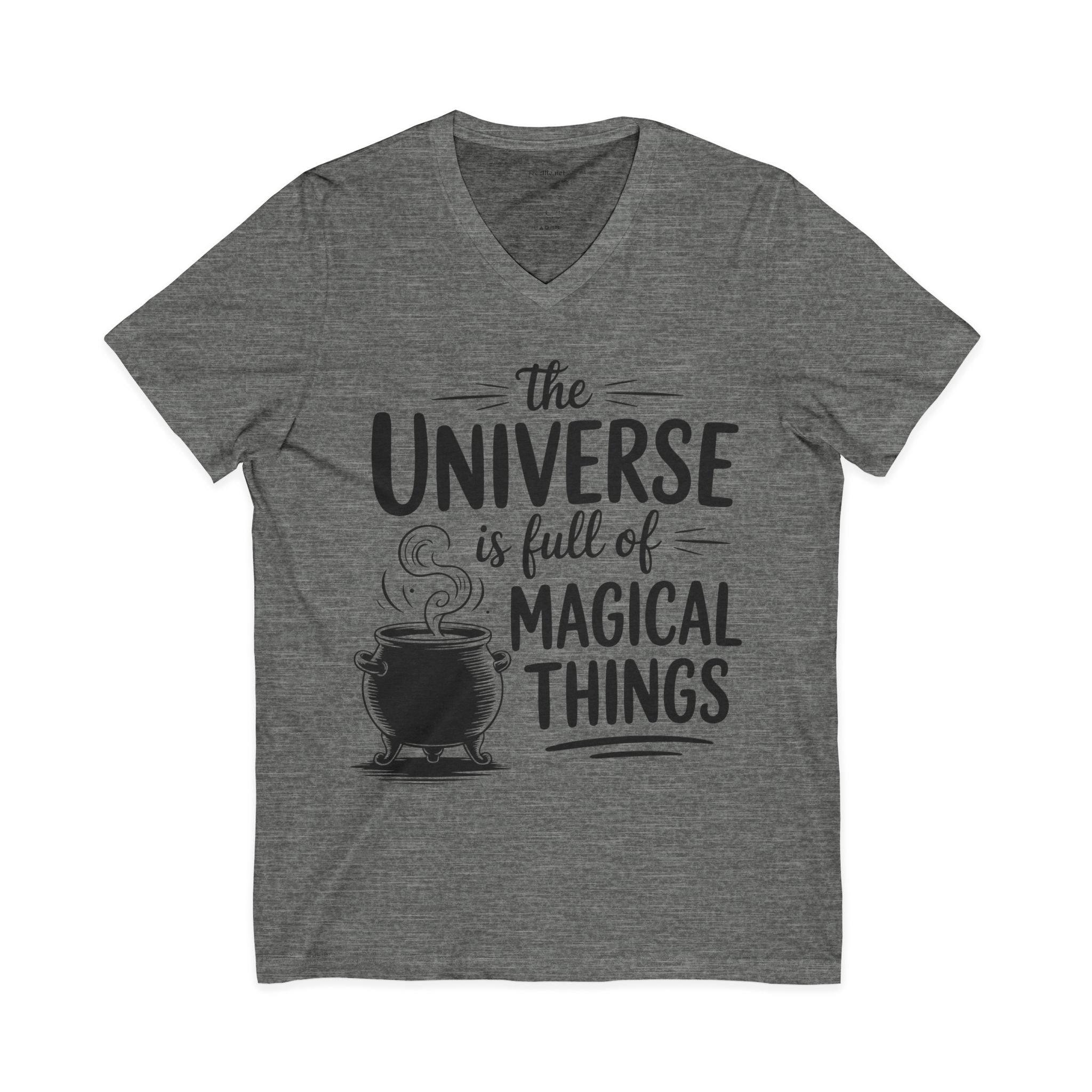 Magical Things V-Neck Tee — "The Universe Is Full of Magical Things"