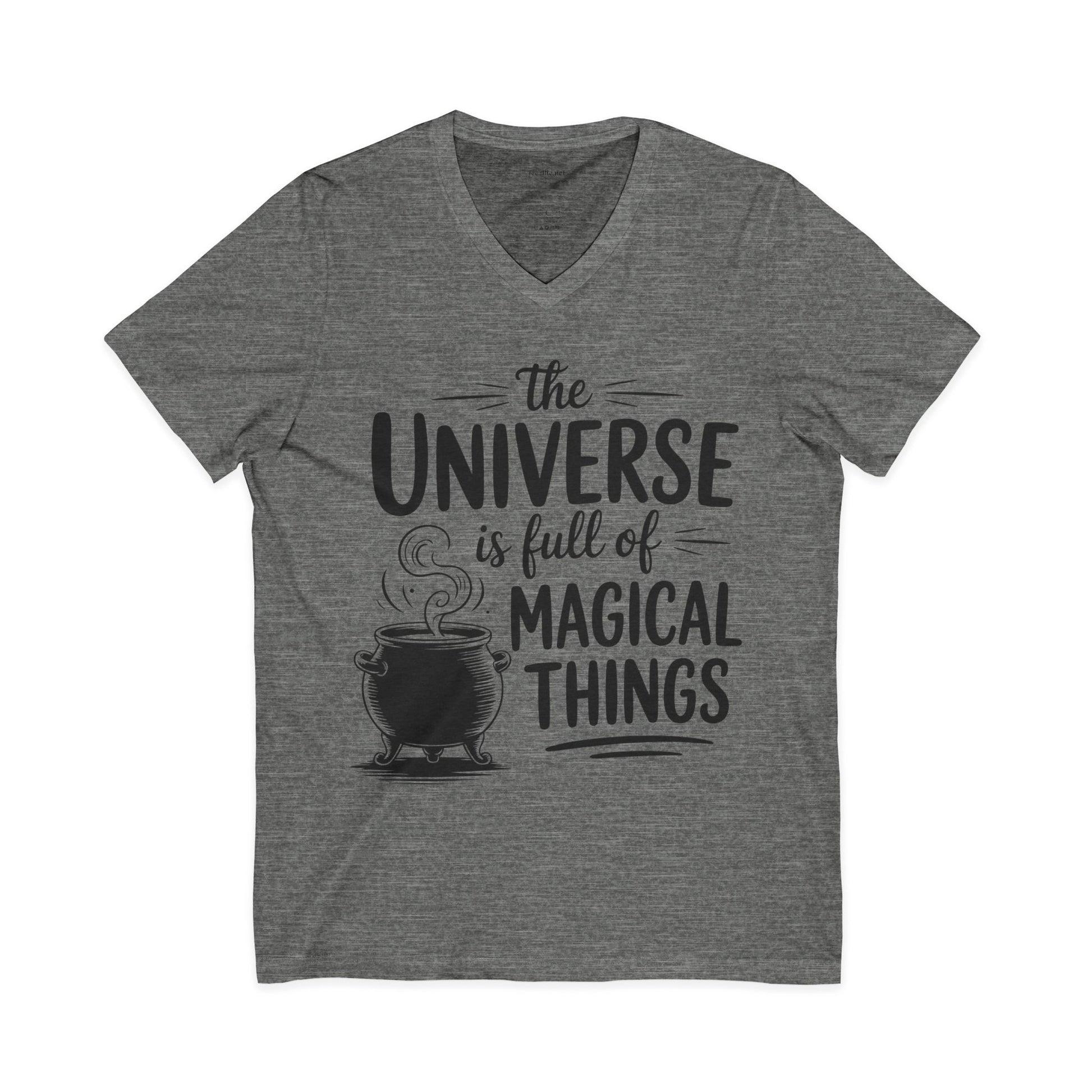 Magical Things V-Neck Tee — "The Universe Is Full of Magical Things"
