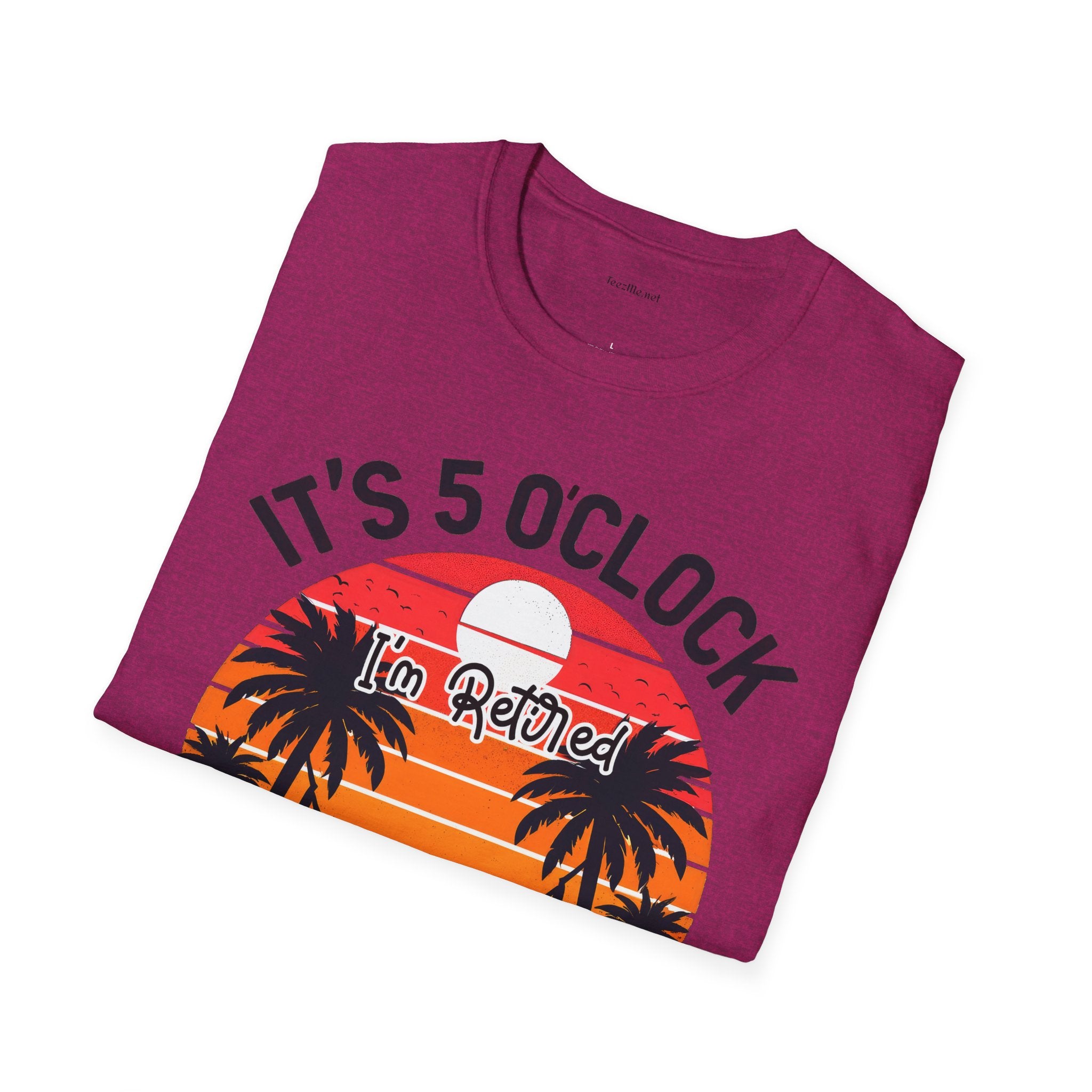 Retired - It's 5 - Unisex Softstyle T-Shirt 100% Cotton Graphic