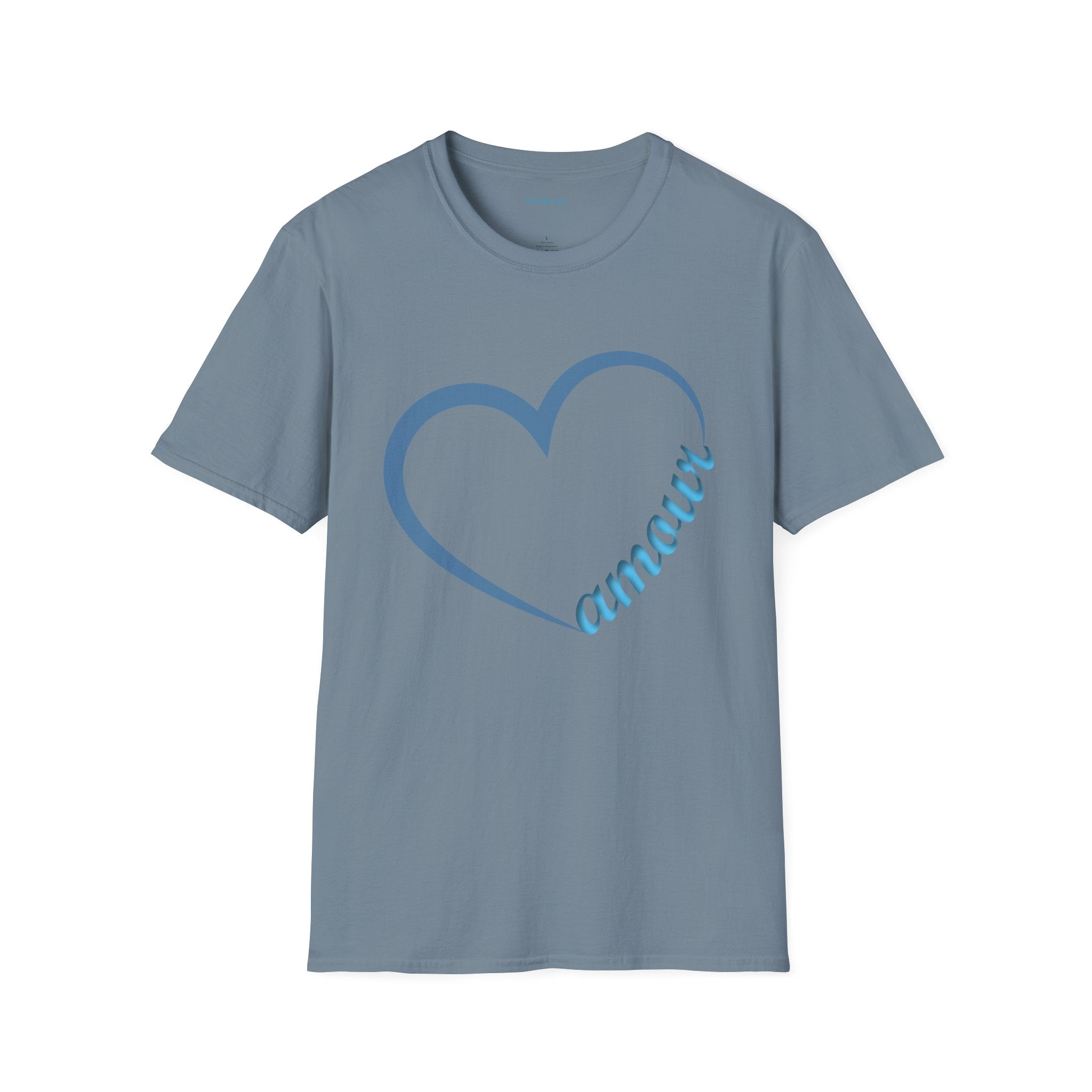 Amour (Turquoise) Unisex Softstyle T-Shirt 100% Cotton Graphic