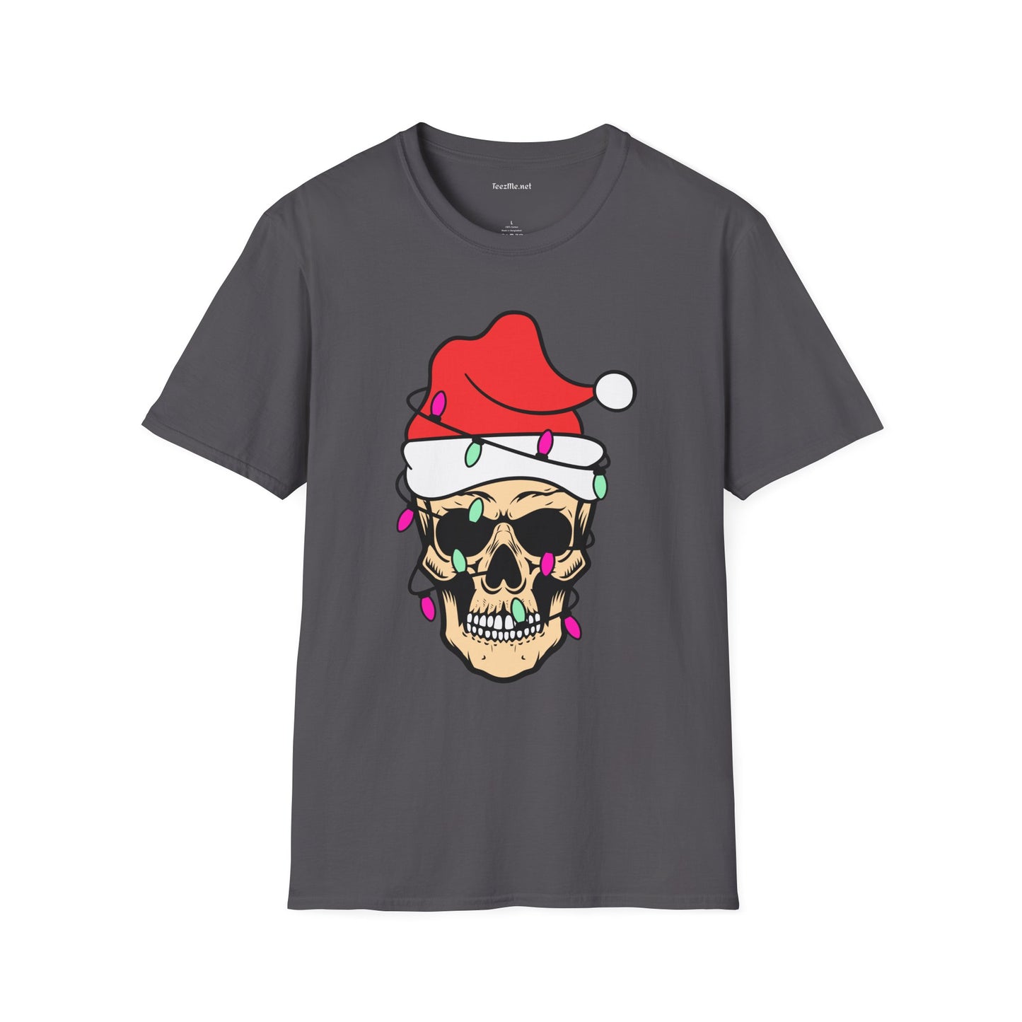 Skeleton Santa Unisex Softstyle T-Shirt 100% Cotton Graphic