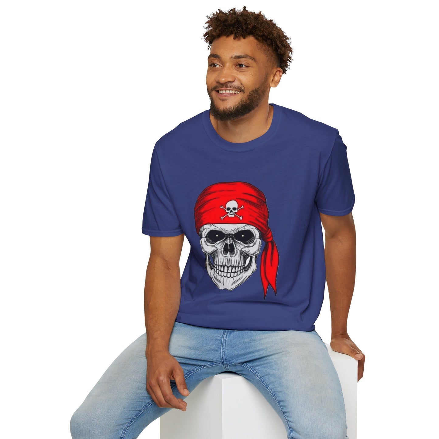 Pirate- Unisex Softstyle T-Shirt 100% Cotton Graphic