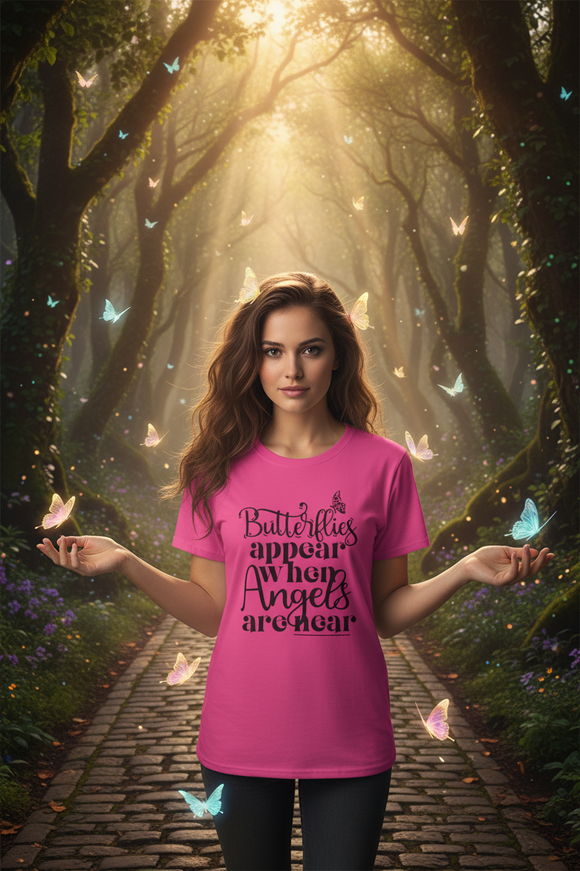 Butterflies Appear When Angels Are Near T-Shirt