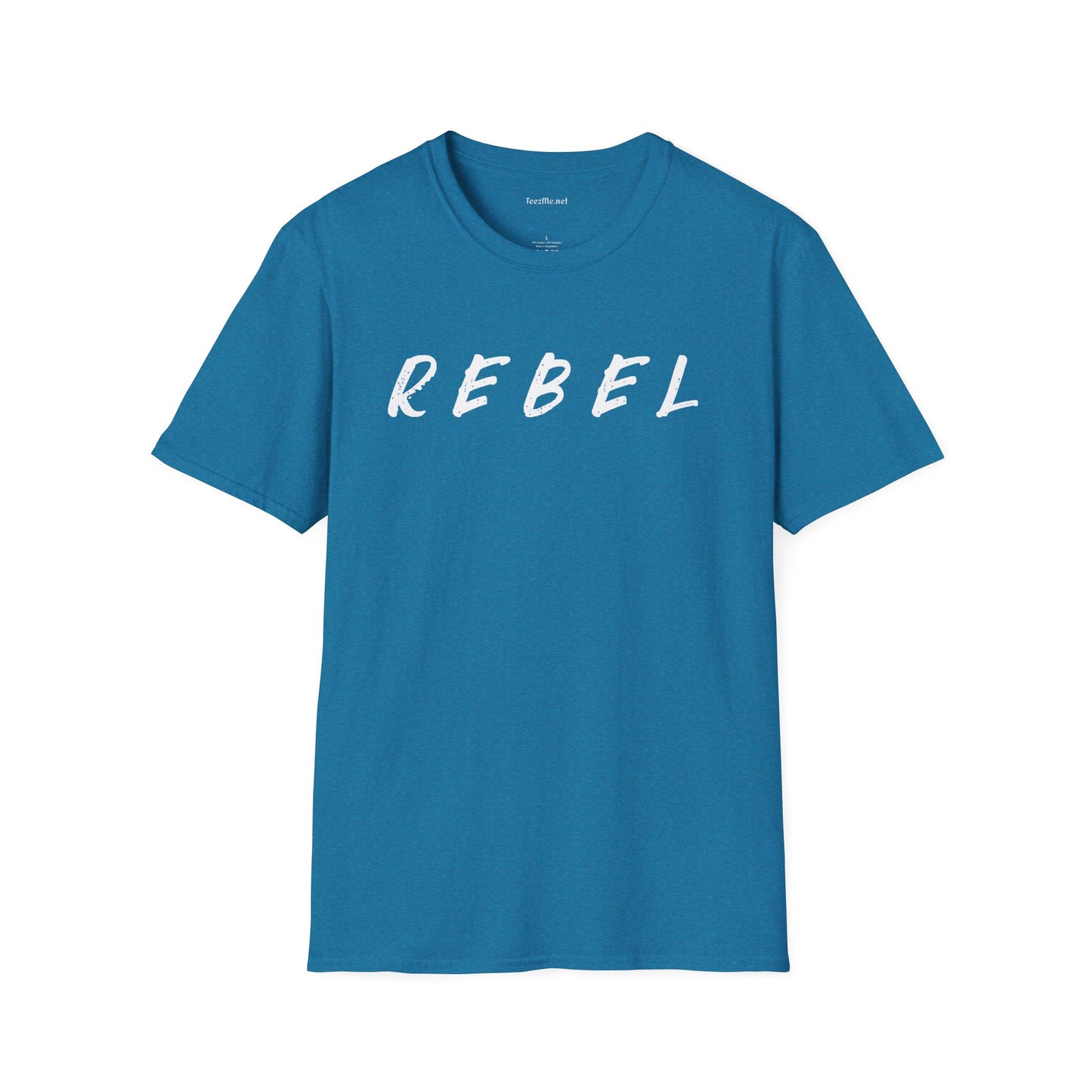 REBEL (white text) Unisex Softstyle T-Shirt 100% Cotton Graphic
