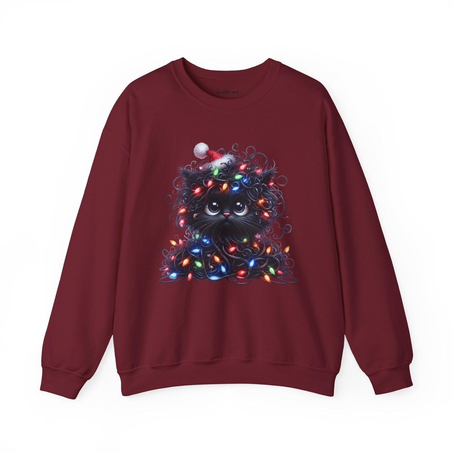 Funny Christmas Black Cat 02 Unisex Heavy Blend™ Crewneck Sweatshirt