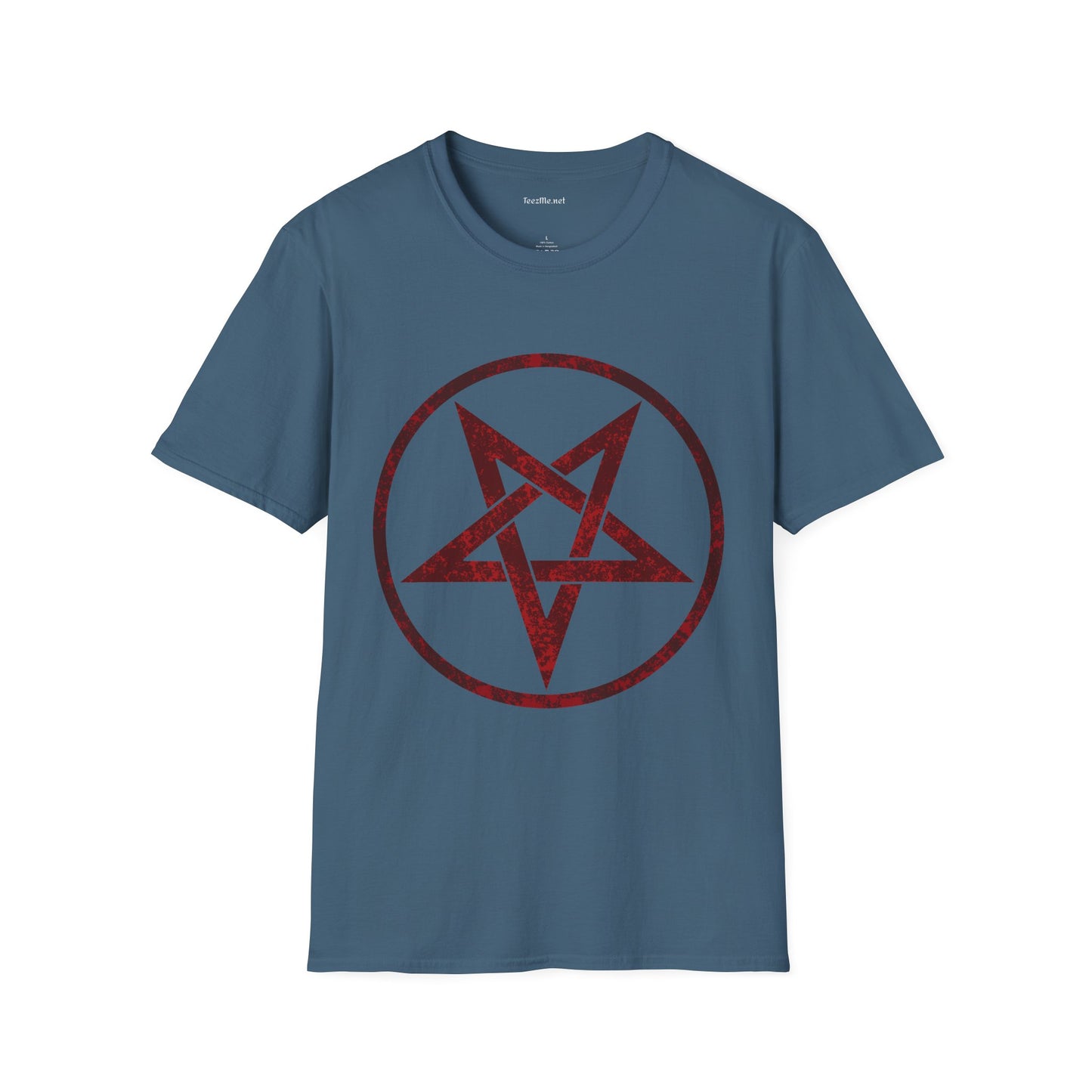 Red Pentagram 01 Unisex SoftStyle T-Shirt 100% Cotton Graphic