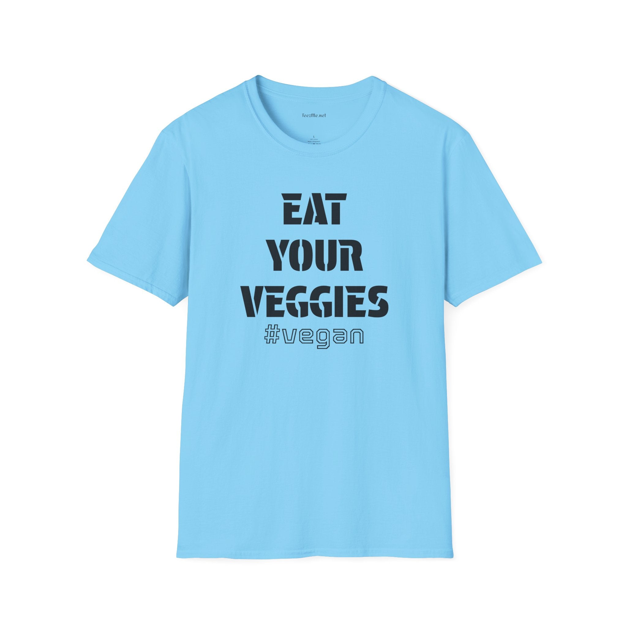 Eat Your Veggies #vegan Unisex Softstyle T-Shirt 100% Cotton Graphic