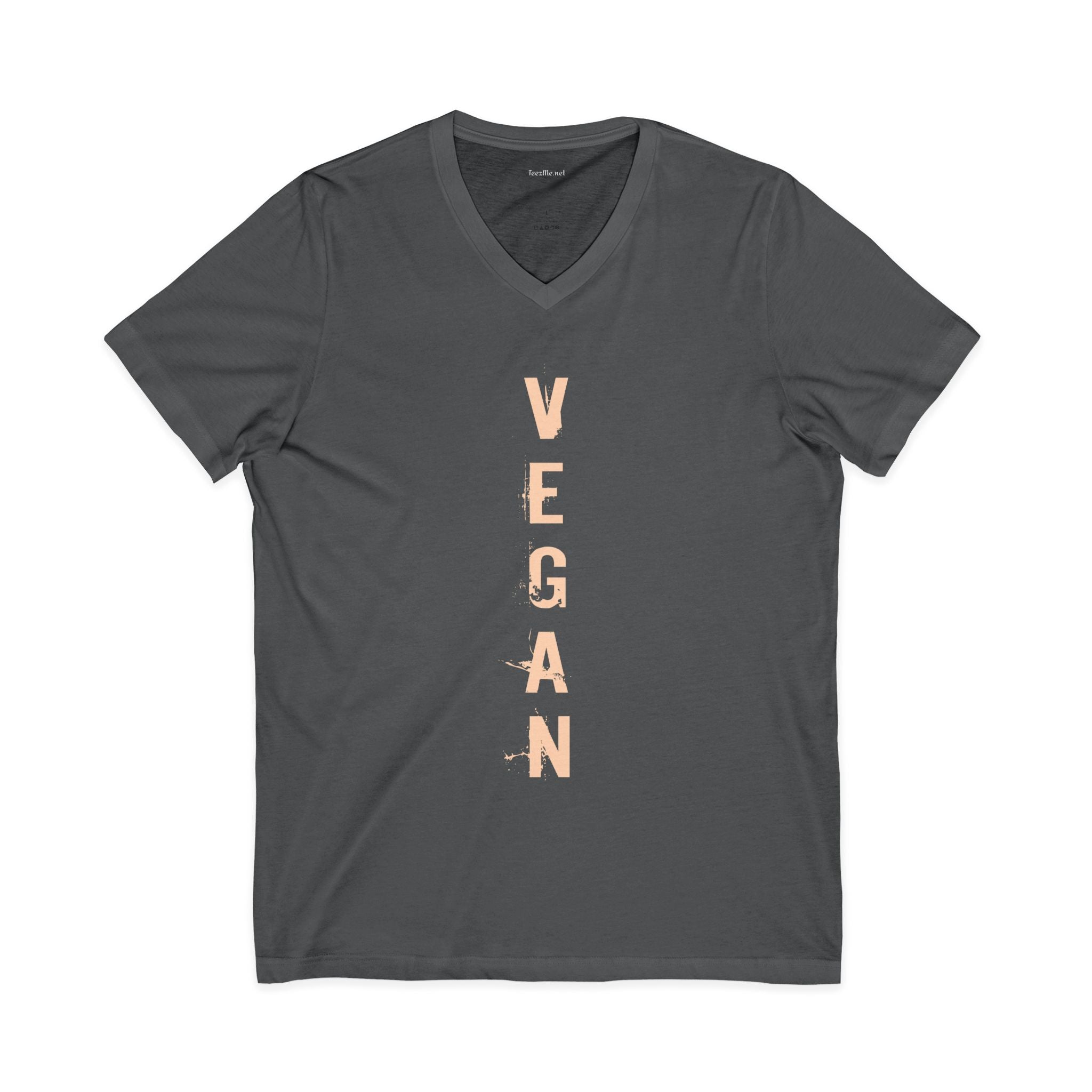VEGAN Unisex Jersey Short Sleeve V-Neck Tee