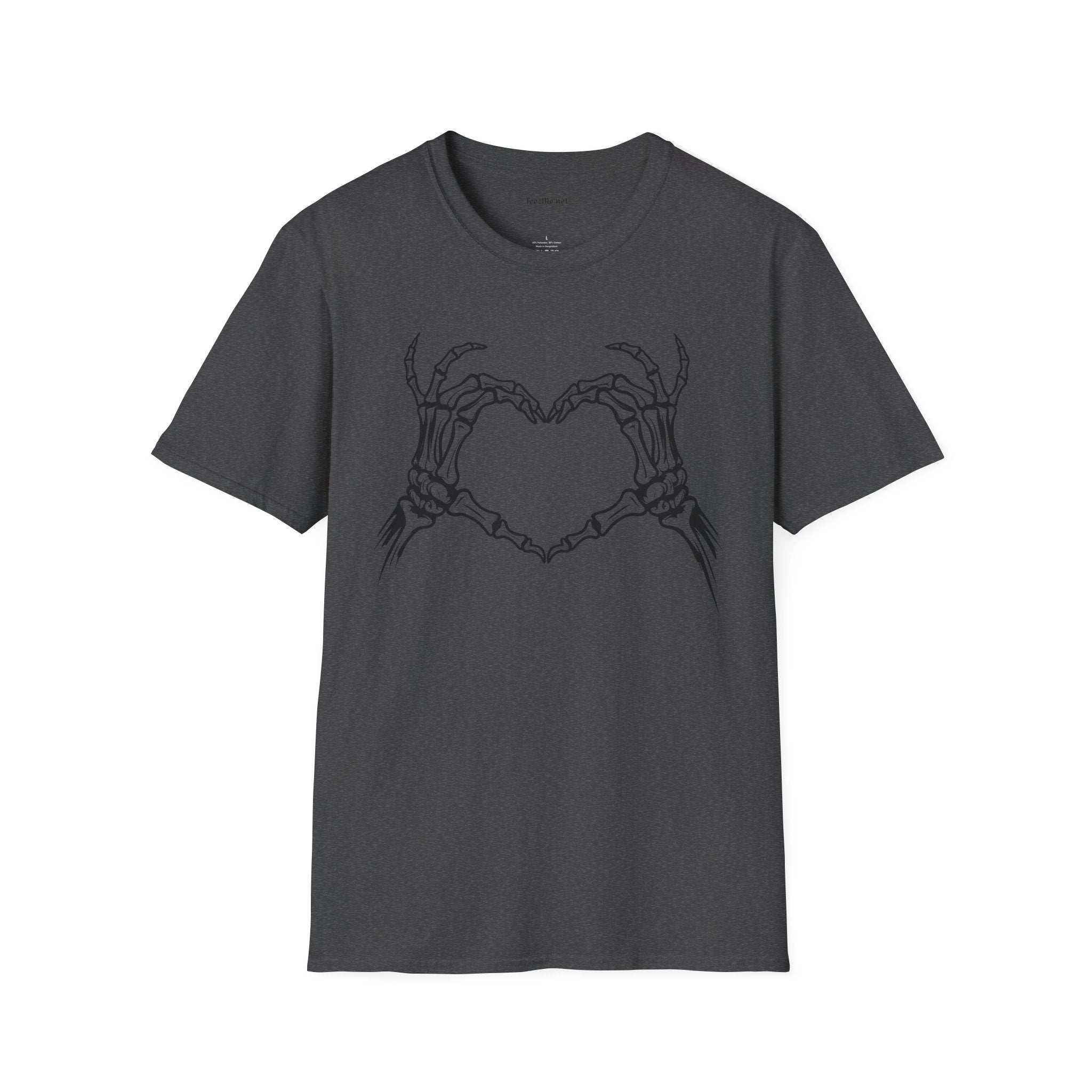 Skeleton Heart Hands Unisex Softstyle T-Shirt 100% Cotton