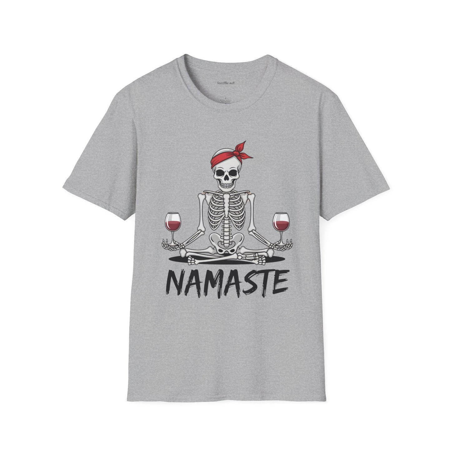 Namaste Skeleton - Unisex Softstyle T-Shirt 100% Cotton Graphic