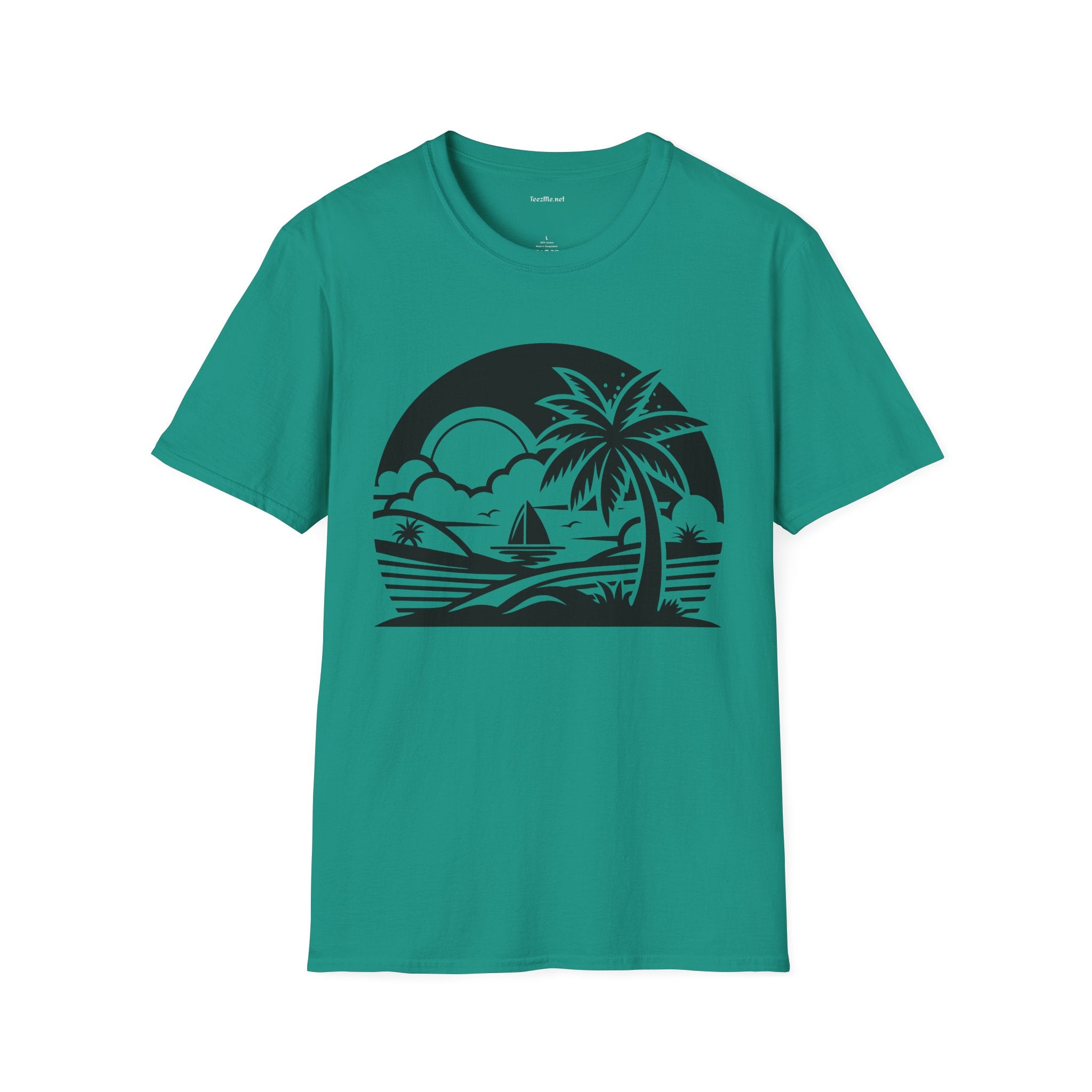 Beach Sunrise - Unisex Softstyle T-Shirt 100% Cotton Graphic