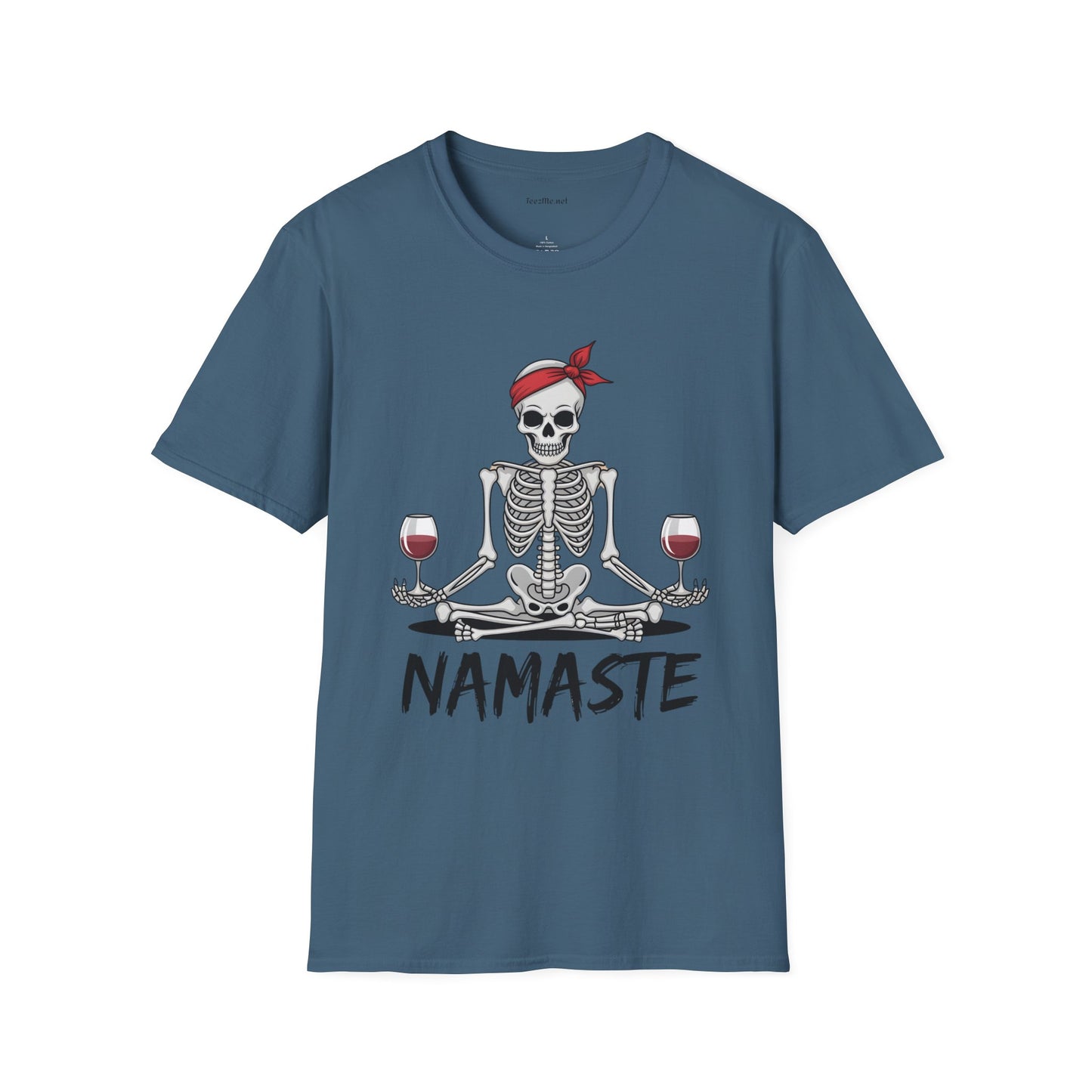 Namaste Skeleton - Unisex Softstyle T-Shirt 100% Cotton Graphic