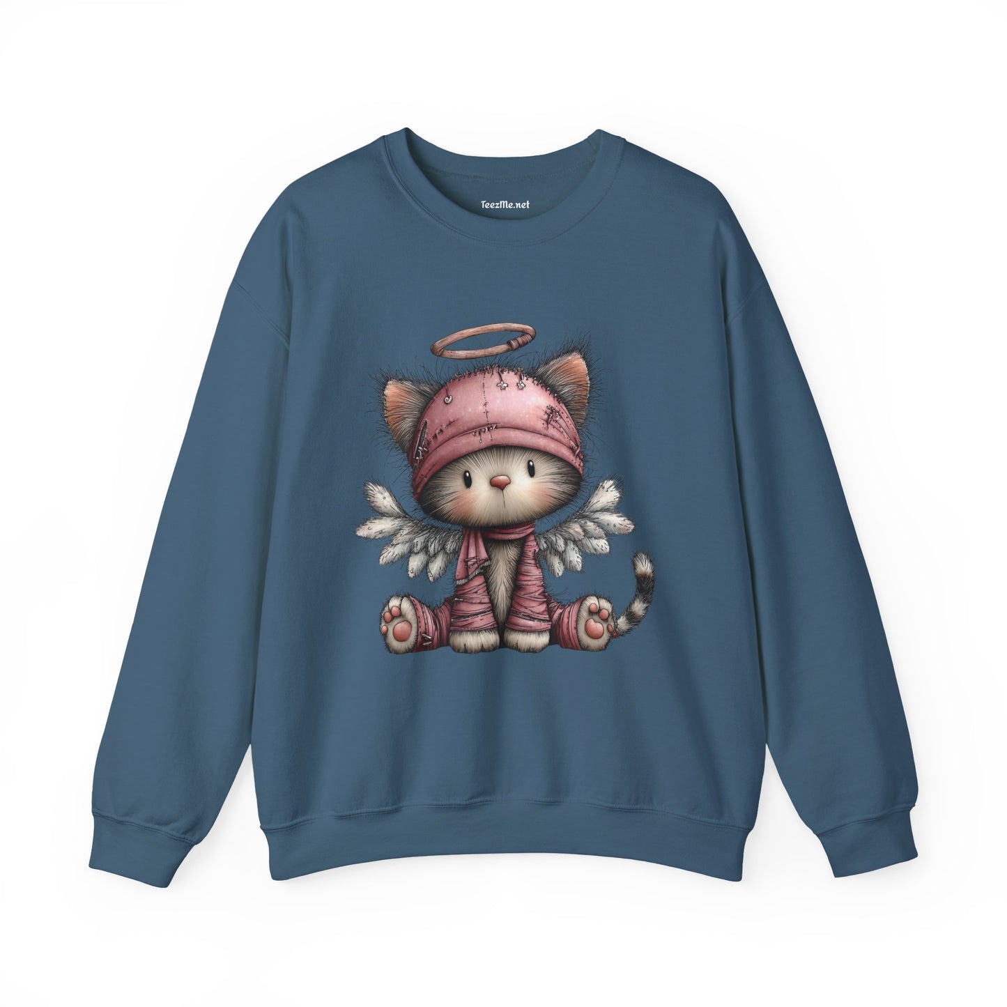 Whimsical Holiday Cat 03 Unisex Heavy Blend™ Crewneck Sweatshirt