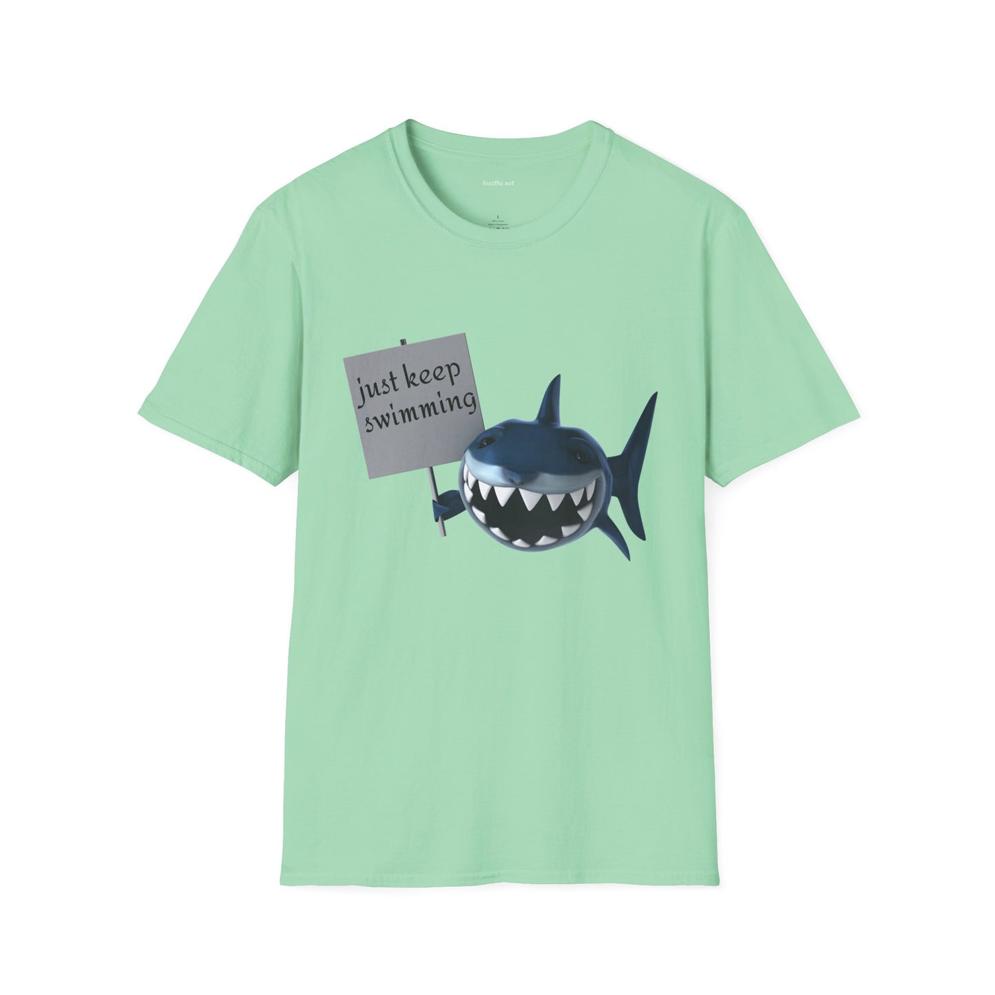 Just keep swimming - Unisex Softstyle T-Shirt 100% Cotton Graphic
