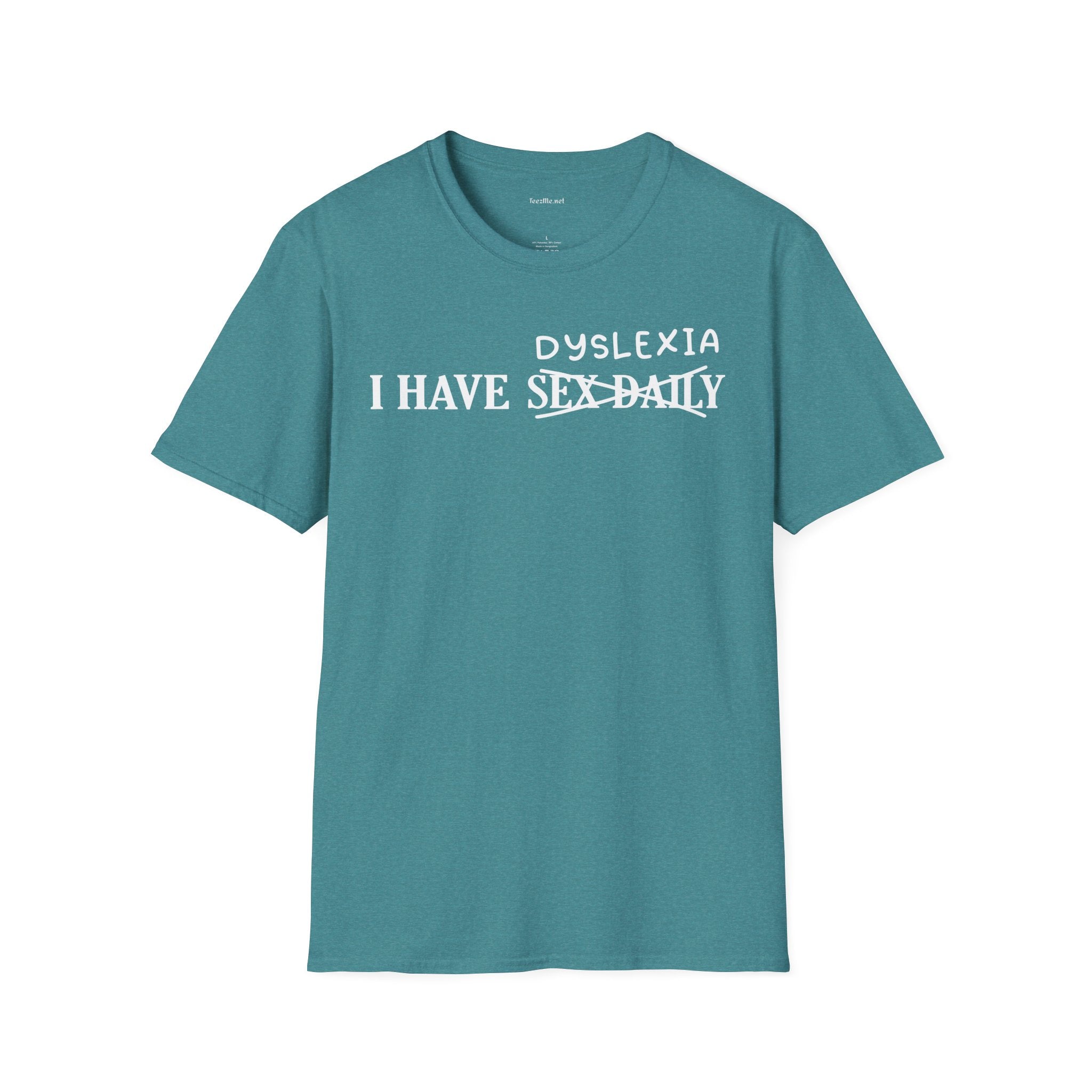Dyslexia Unisex Softstyle T-Shirt 100% Cotton Graphic