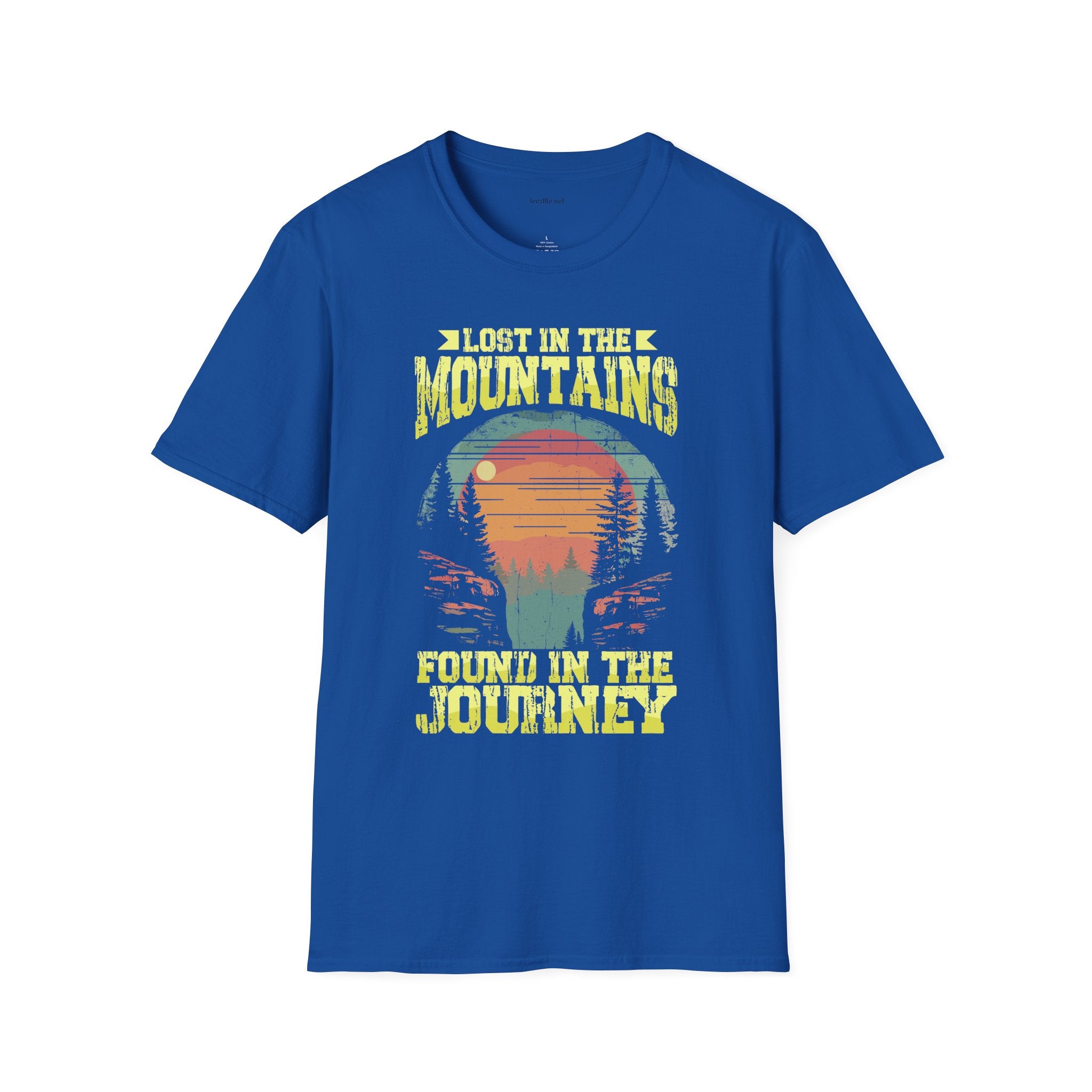 Lost in the Mountain - Unisex Softstyle T-Shirt 100% Cotton Graphic