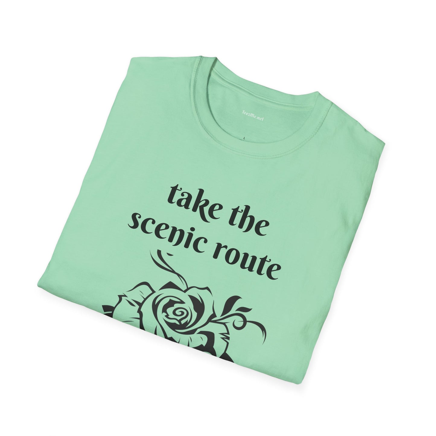 Take the scenic route- Unisex Softstyle T-Shirt 100% Cotton Graphic