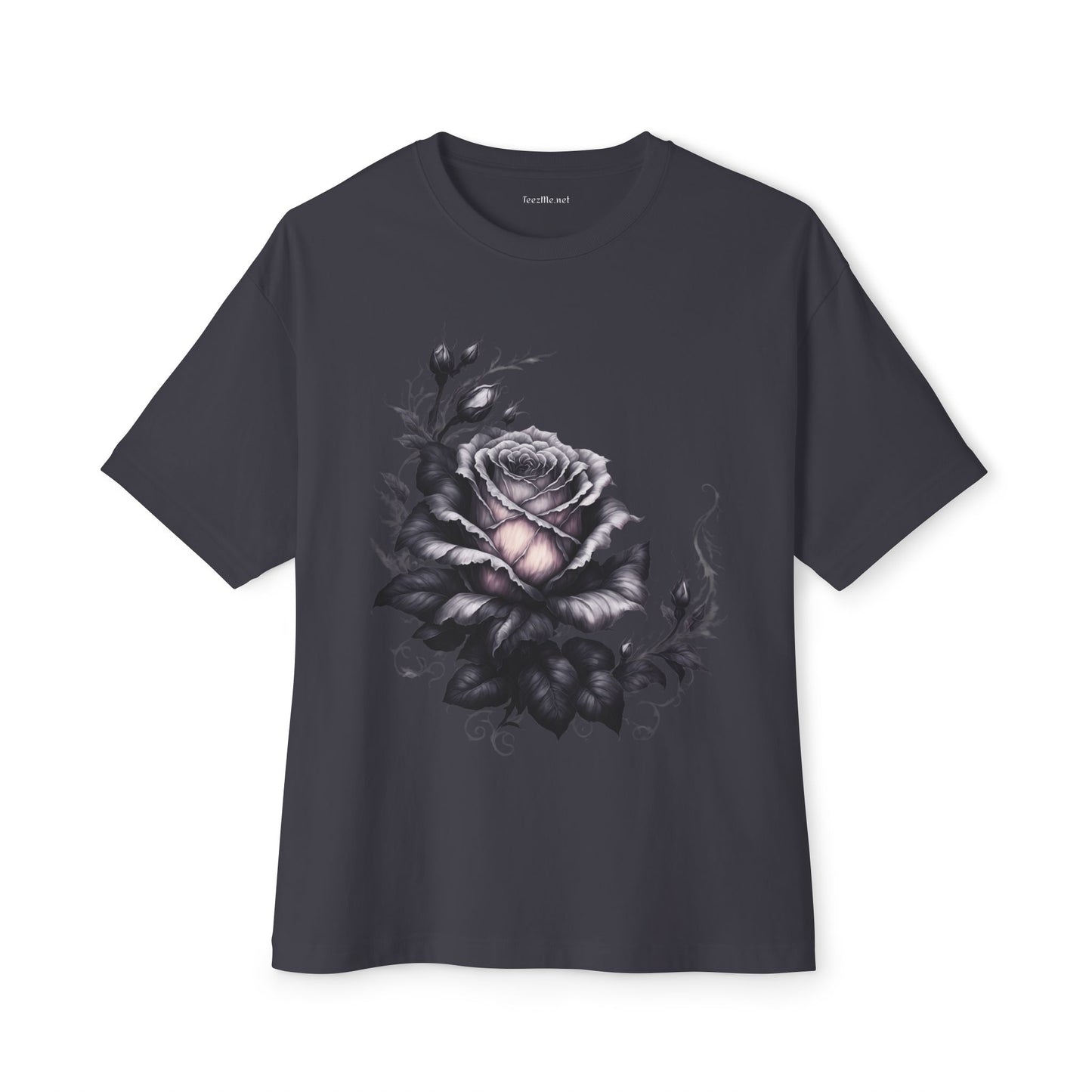 Black Rose - Unisex Oversized Boxy Tee