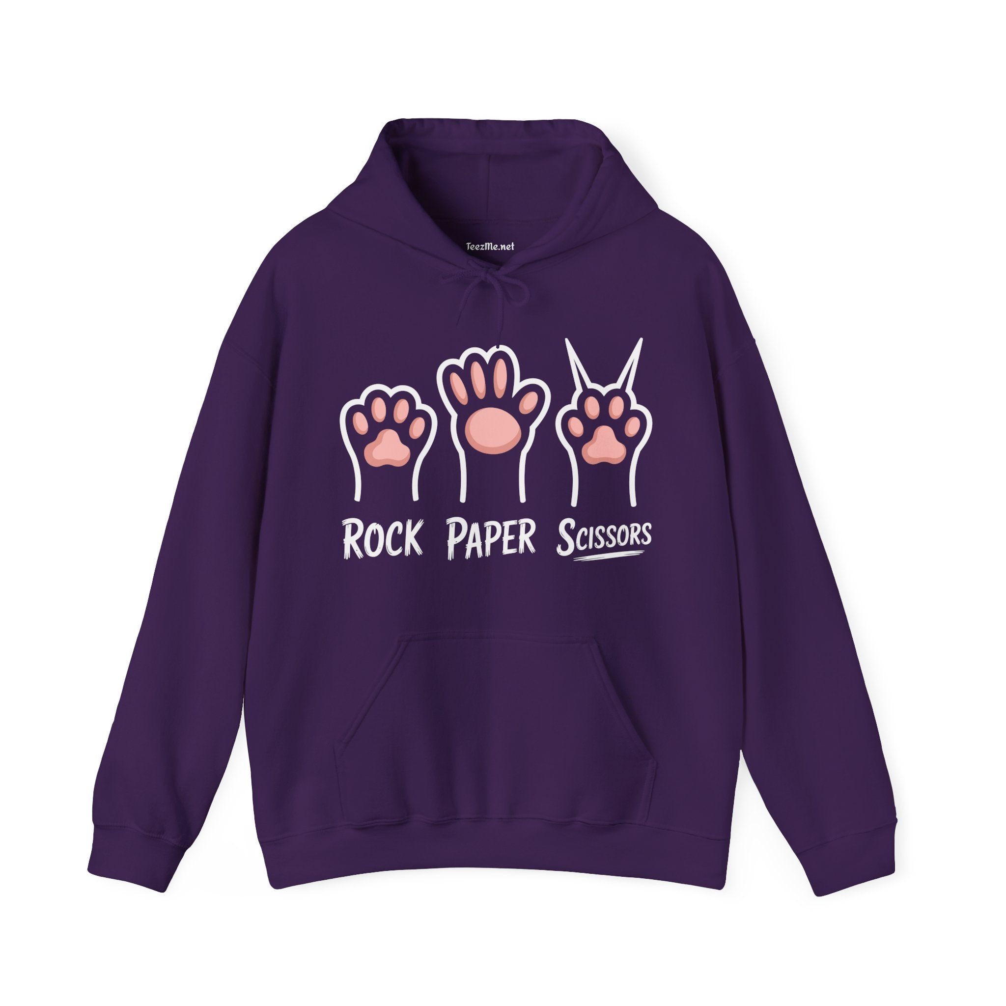 Rock Paper Scissors Cat Unisex Heavy Blend™ Hooded Sweatshirt