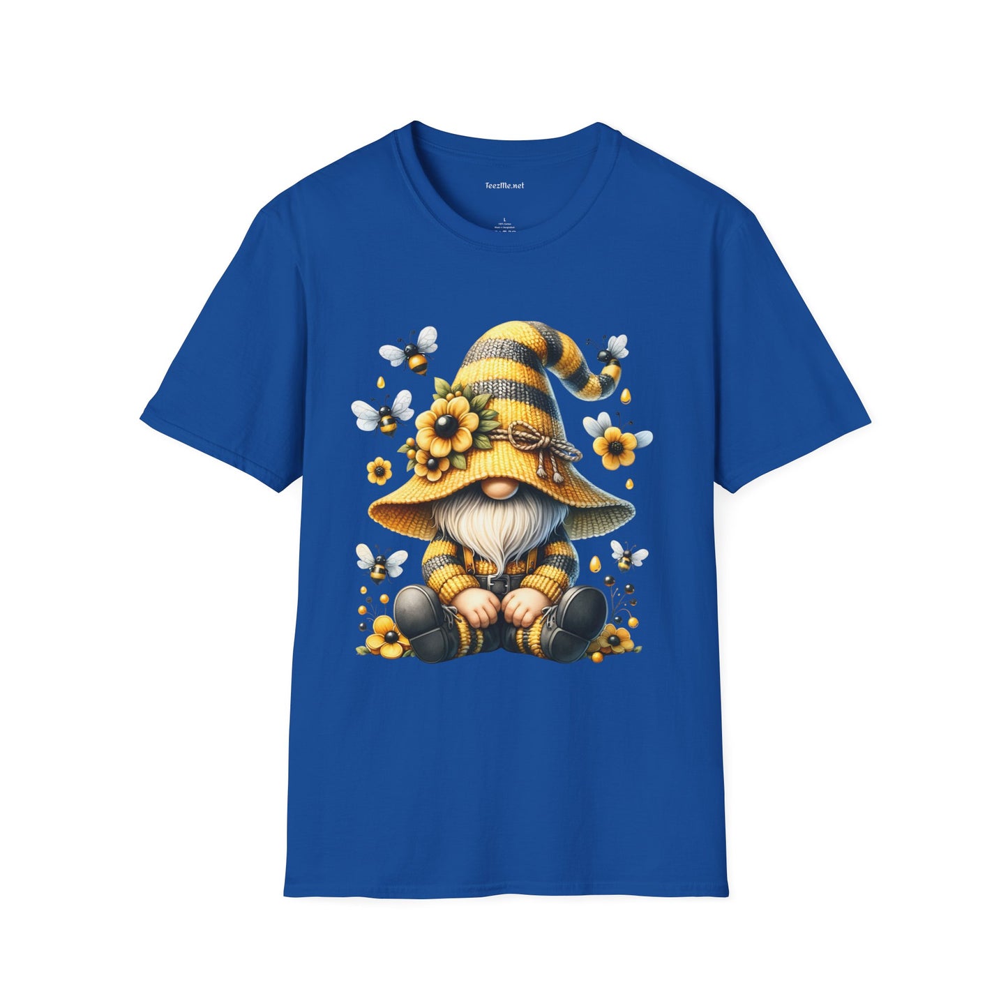 Honey Bee Gnome 41 Unisex Soft Style T-Shirt 100% Cotton Graphic