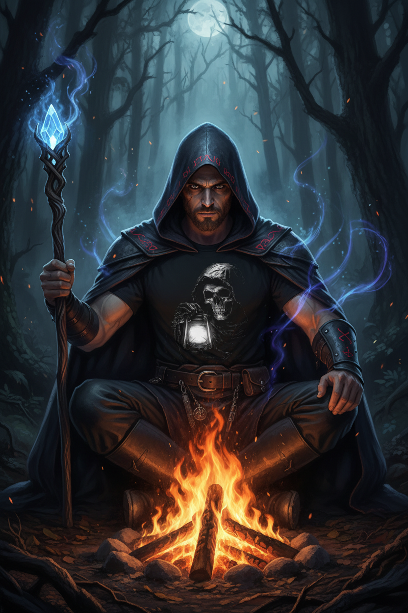 Grim Reaper Skull Unisex Oversized Boxy Tee