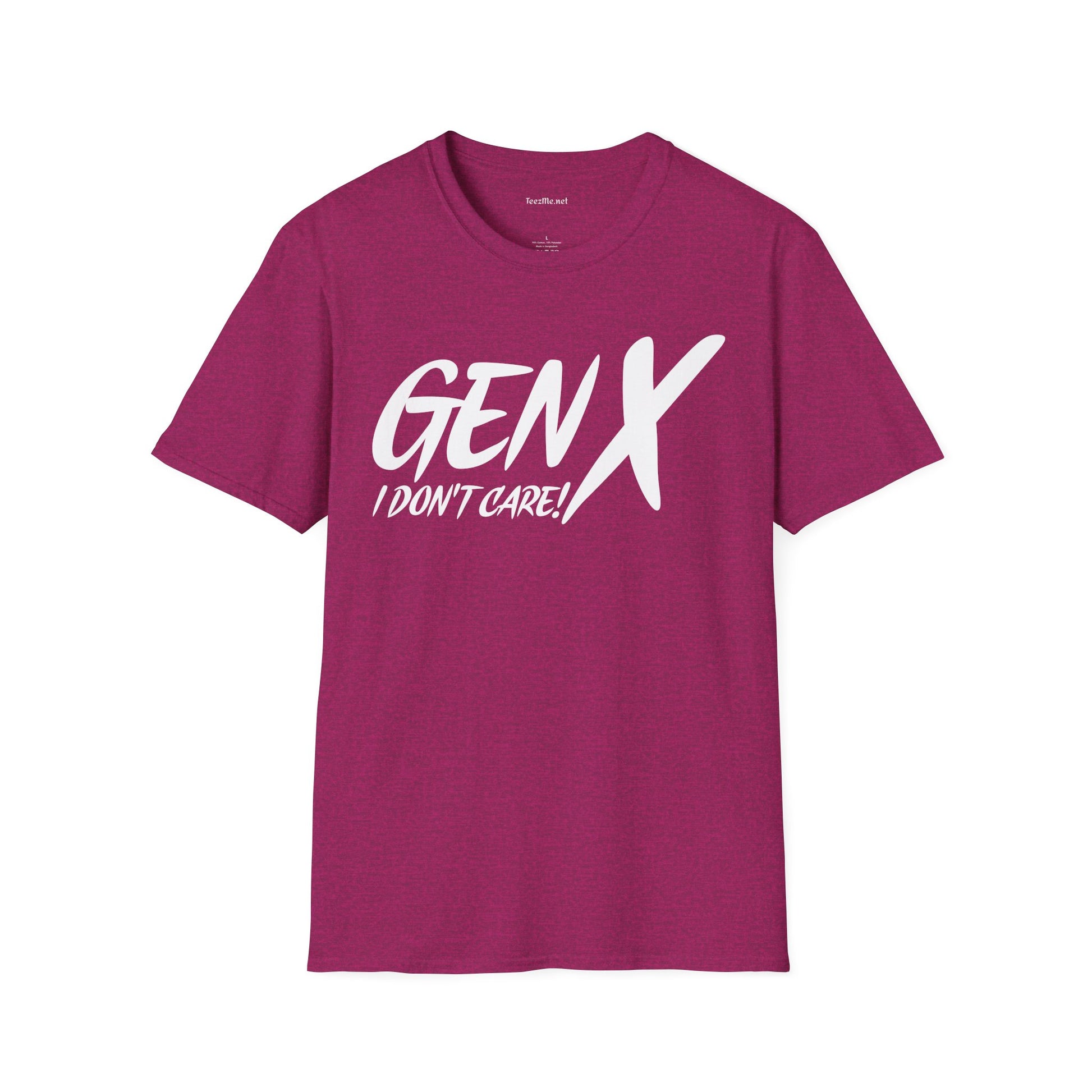GEN X (I don't care) Unisex Soft Style T-Shirt 100% Cotton Graphic