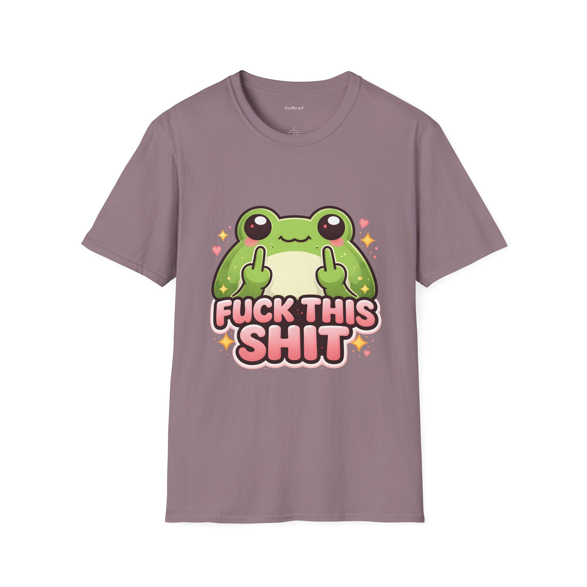 Cute Frog Middle Finger T-Shirt — “Fuck This Shit” Graphic Tee