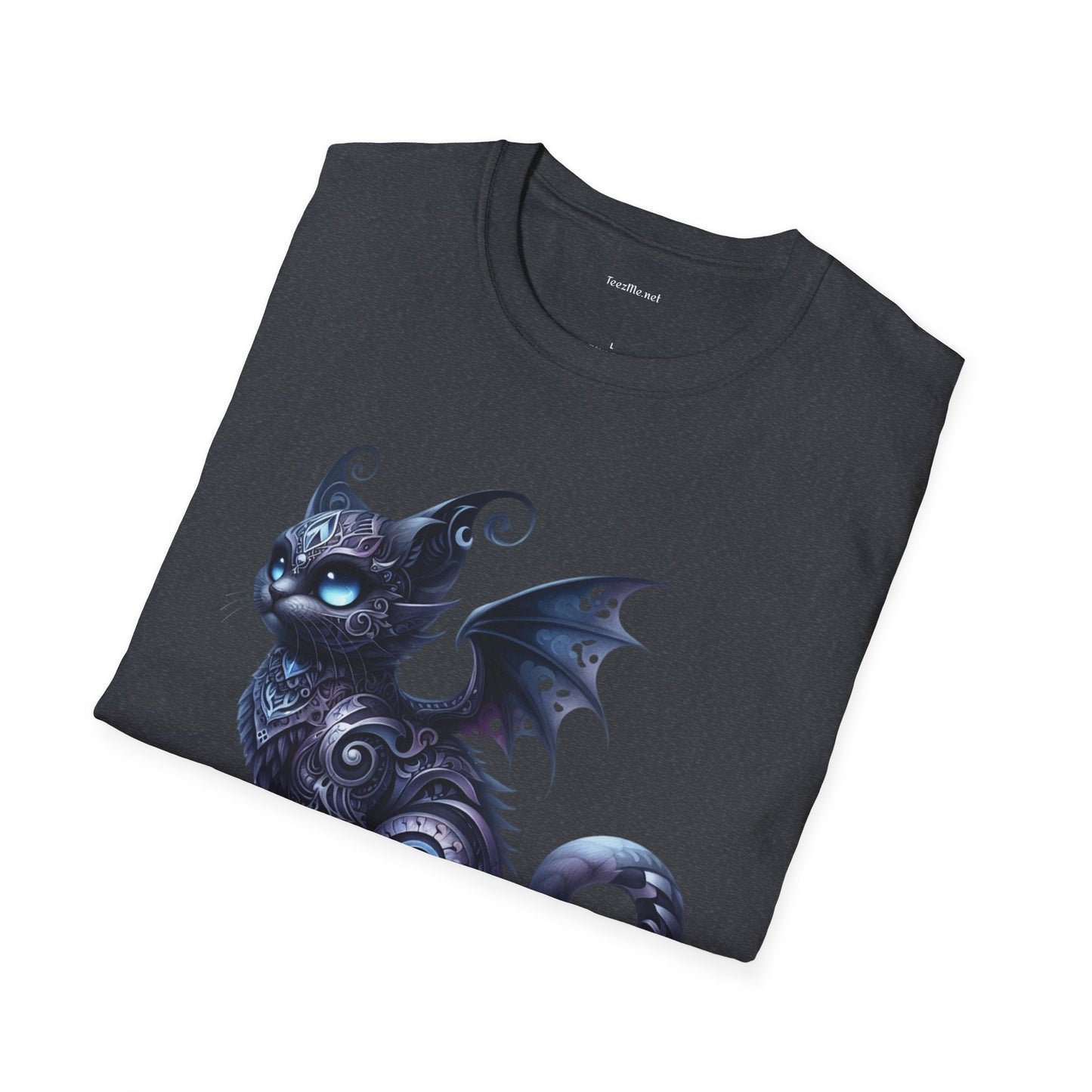 Black Fairy Cat -Shirt 100% Cotton Graphic