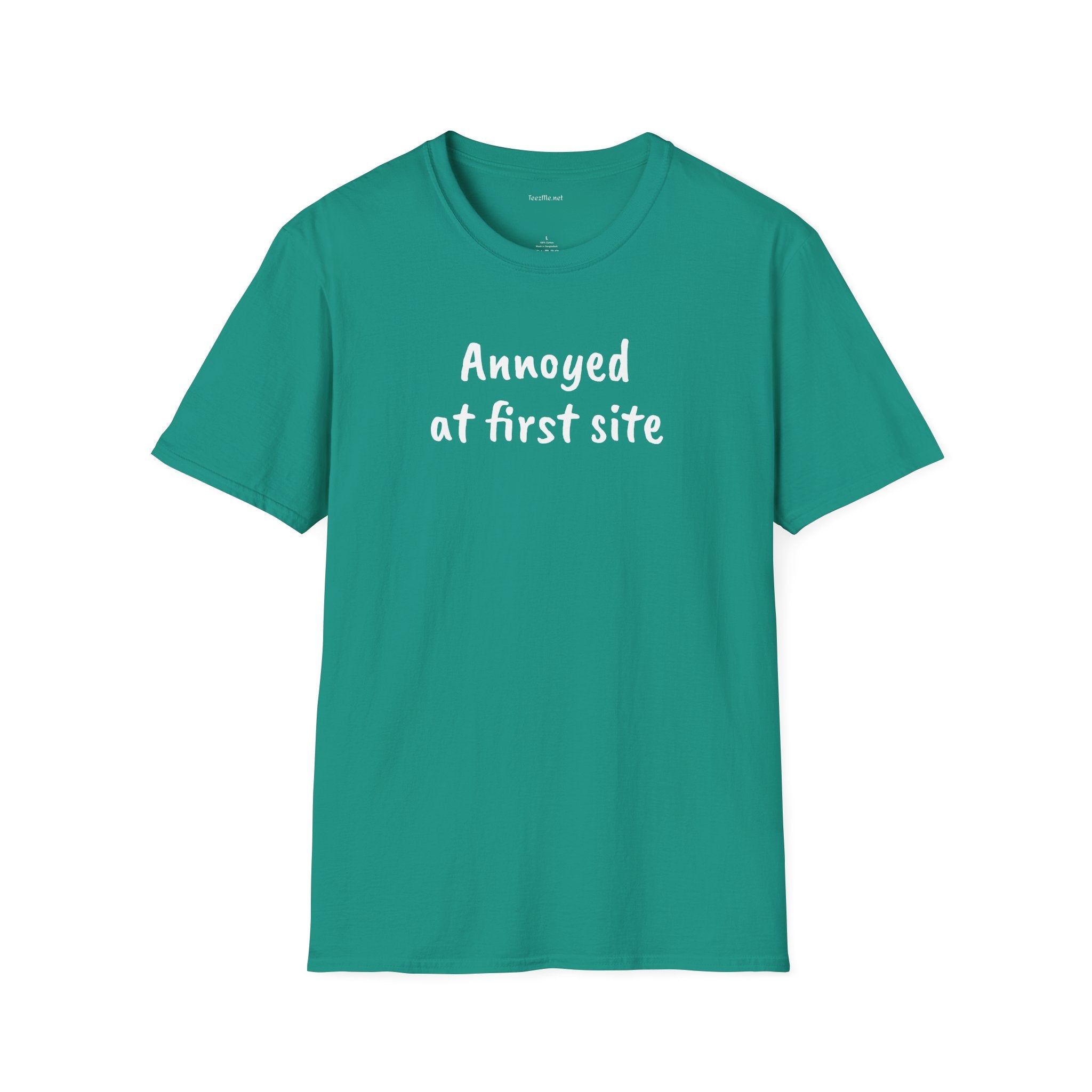 Annoyed at first site - Unisex Softstyle T-Shirt 100% Cotton Graphic
