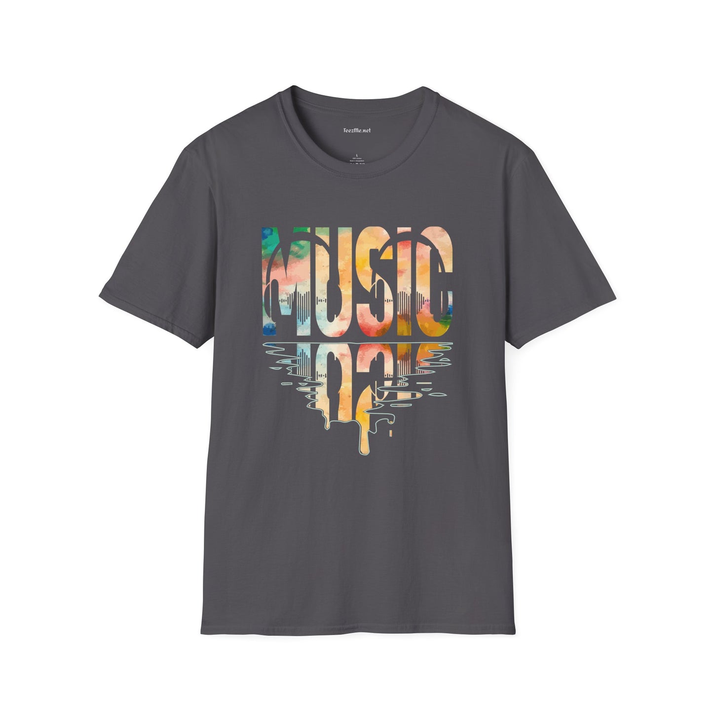 Music with Goldtones Unisex Softstyle T-Shirt 100% Cotton Graphic