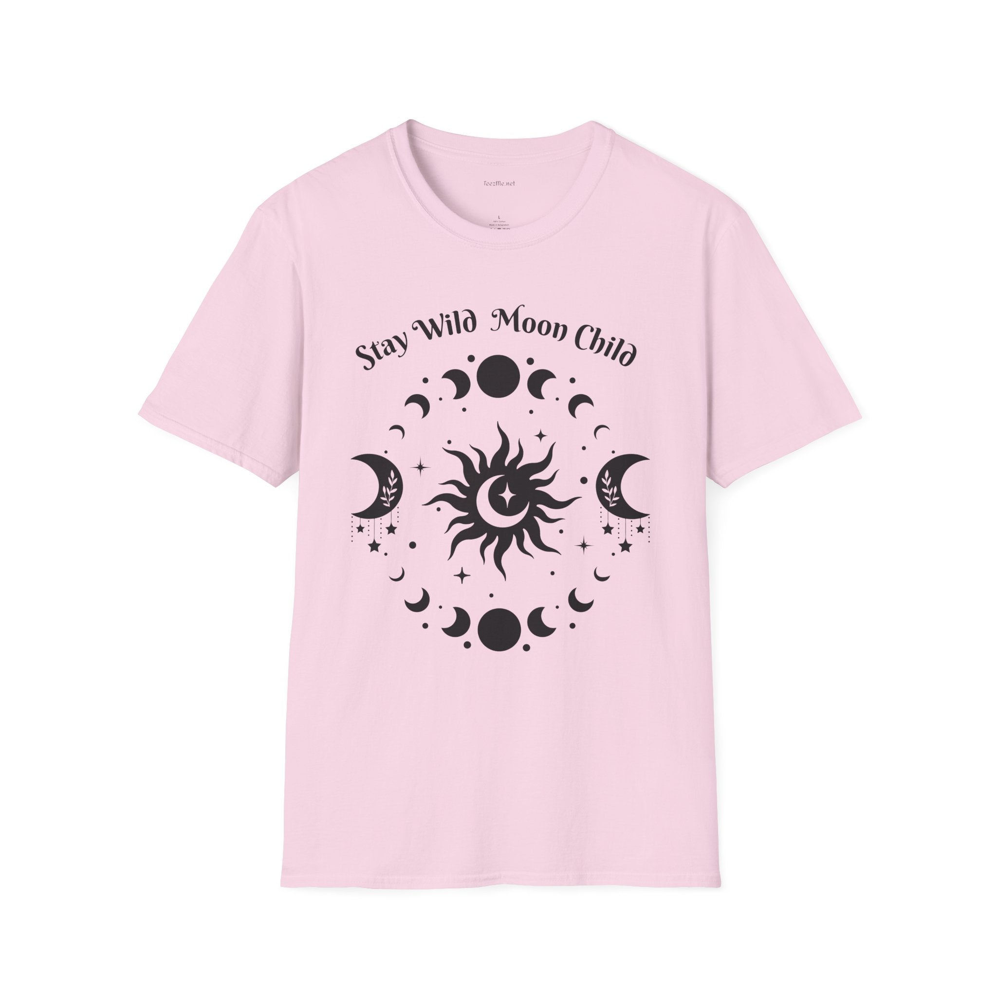 Stay Wild Moon Child - Unisex Softstyle T-Shirt 100% Cotton Graphic