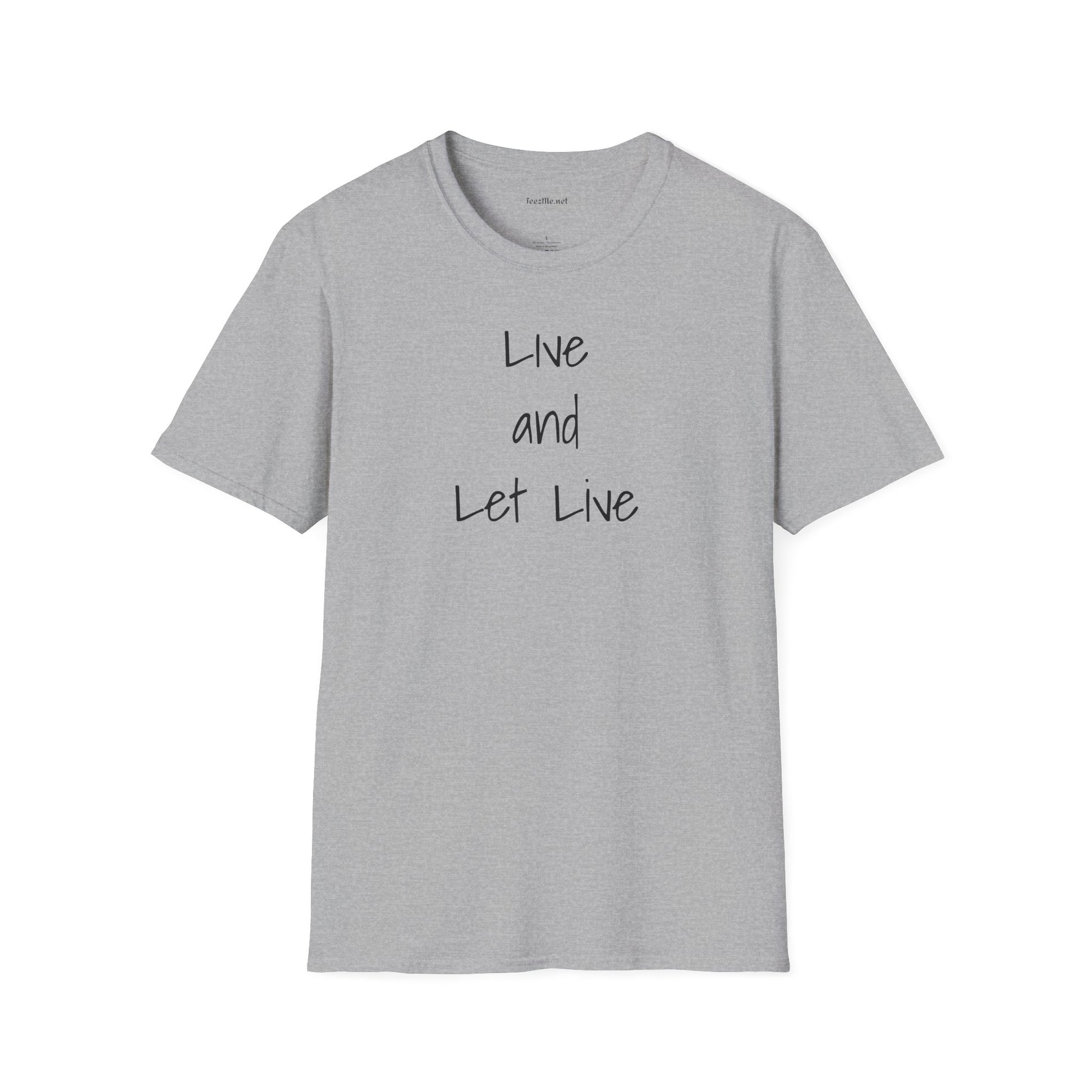 Live and Let Live - Unisex Softstyle T-Shirt 100% Cotton Graphic