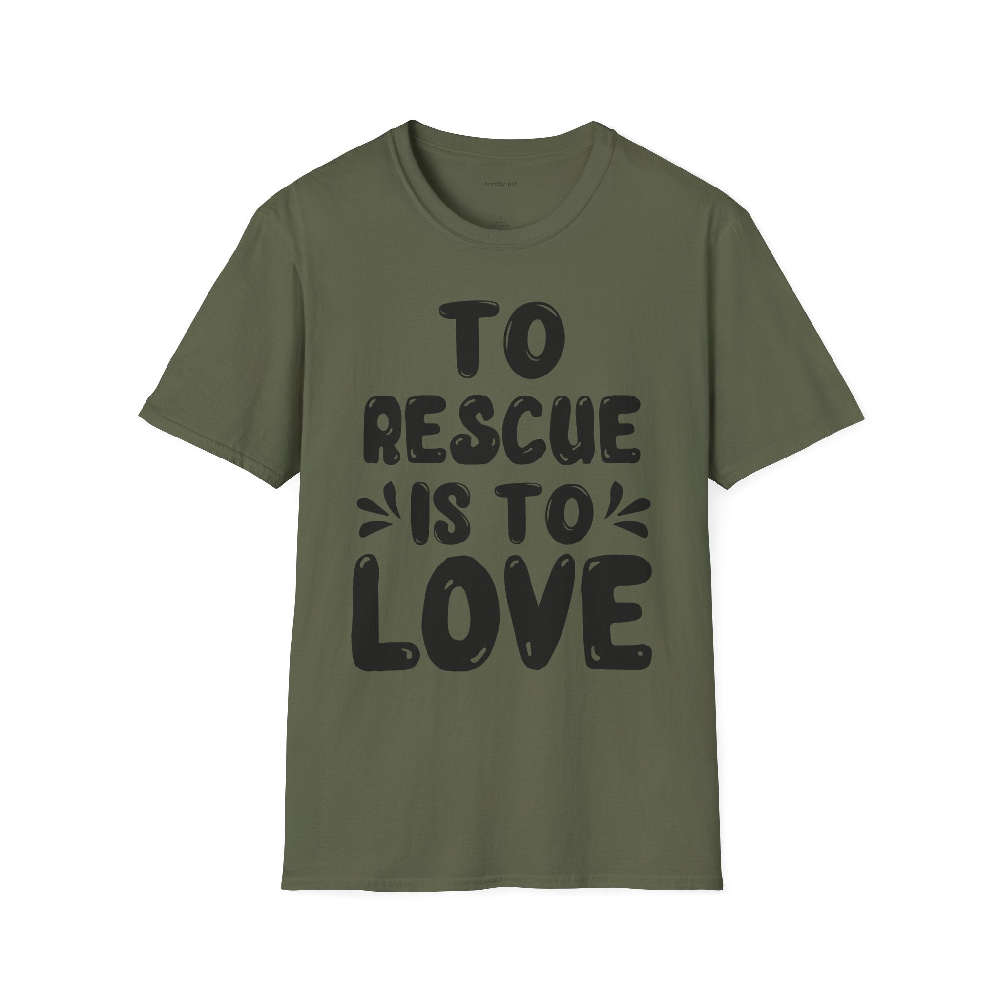 T-Shirt — "To Rescue Is To Love" Rescue Pet Advocacy Tee