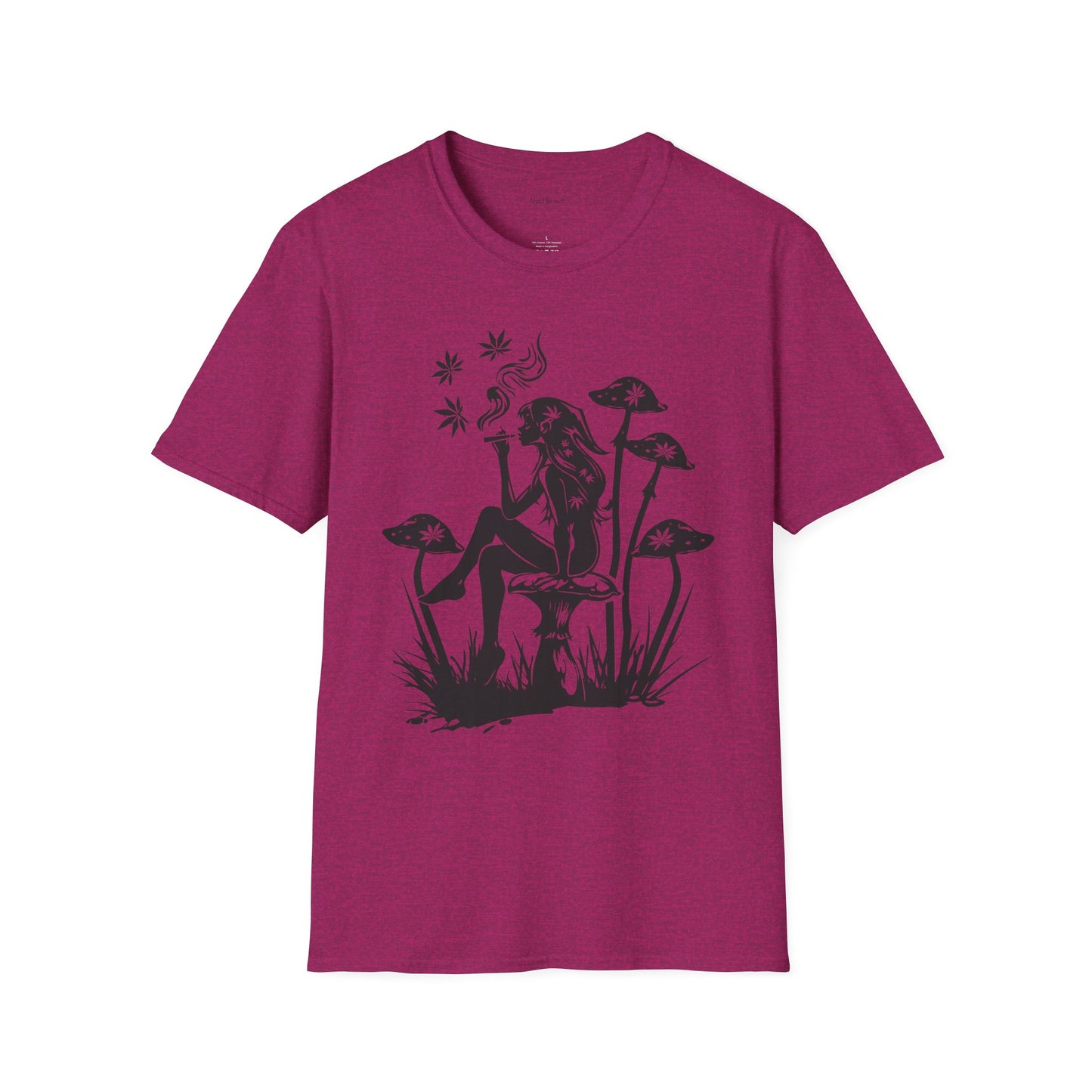 Fairy Smoking Weed - Unisex Softstyle T-Shirt 100% Cotton Graphic