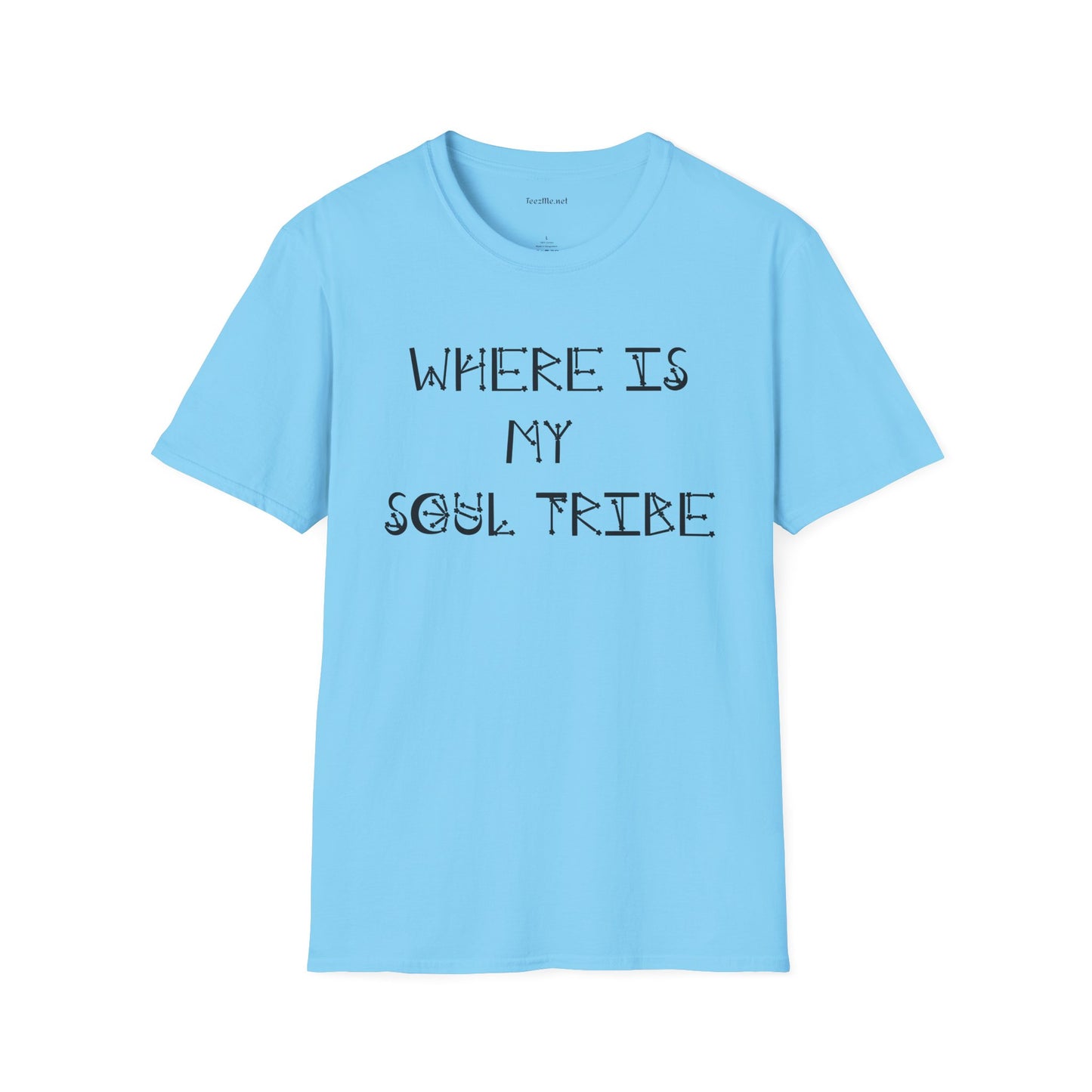Where Is My Soul Tribe (Stars) Unisex Soft Style T-Shirt 100% Cotton Graphic